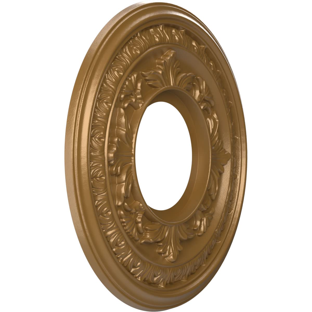 Ekena Millwork Cmp10Bacgh Baltimore Thermoformed Pvc Ceiling Medallion (Fits Canopies Up To 4 1/4''), 10''Od X 3 1/2''Id X 3/4''