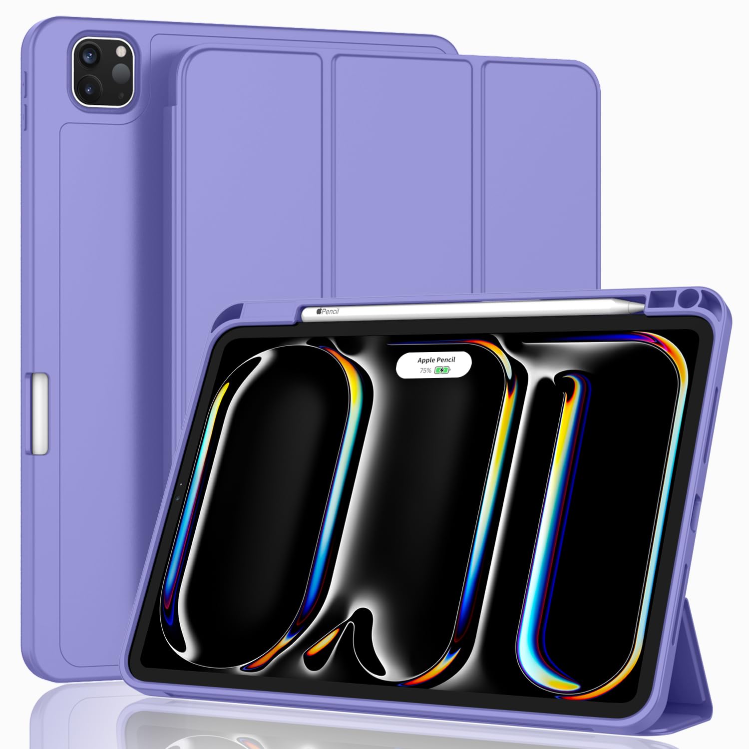 Zryxal New Ipad Pro 13 Inch Case M4 (2024 Model, 9Th Generation) With Pencil Holder, Smart Ipad Case [Support Pencil Pro And Pen