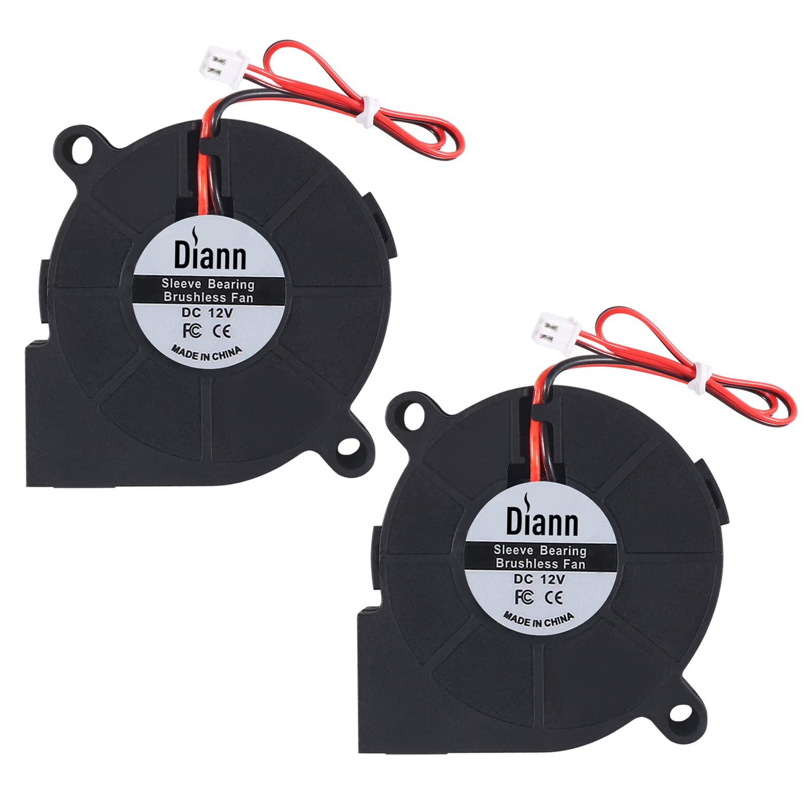 Diann 2Pcs 5015 3D Printer Dc 24V Brushless Blower Cooling Fan Turbine Turbo 50X15Mm For Reprap I3 Cr 10 And Other Small Applian