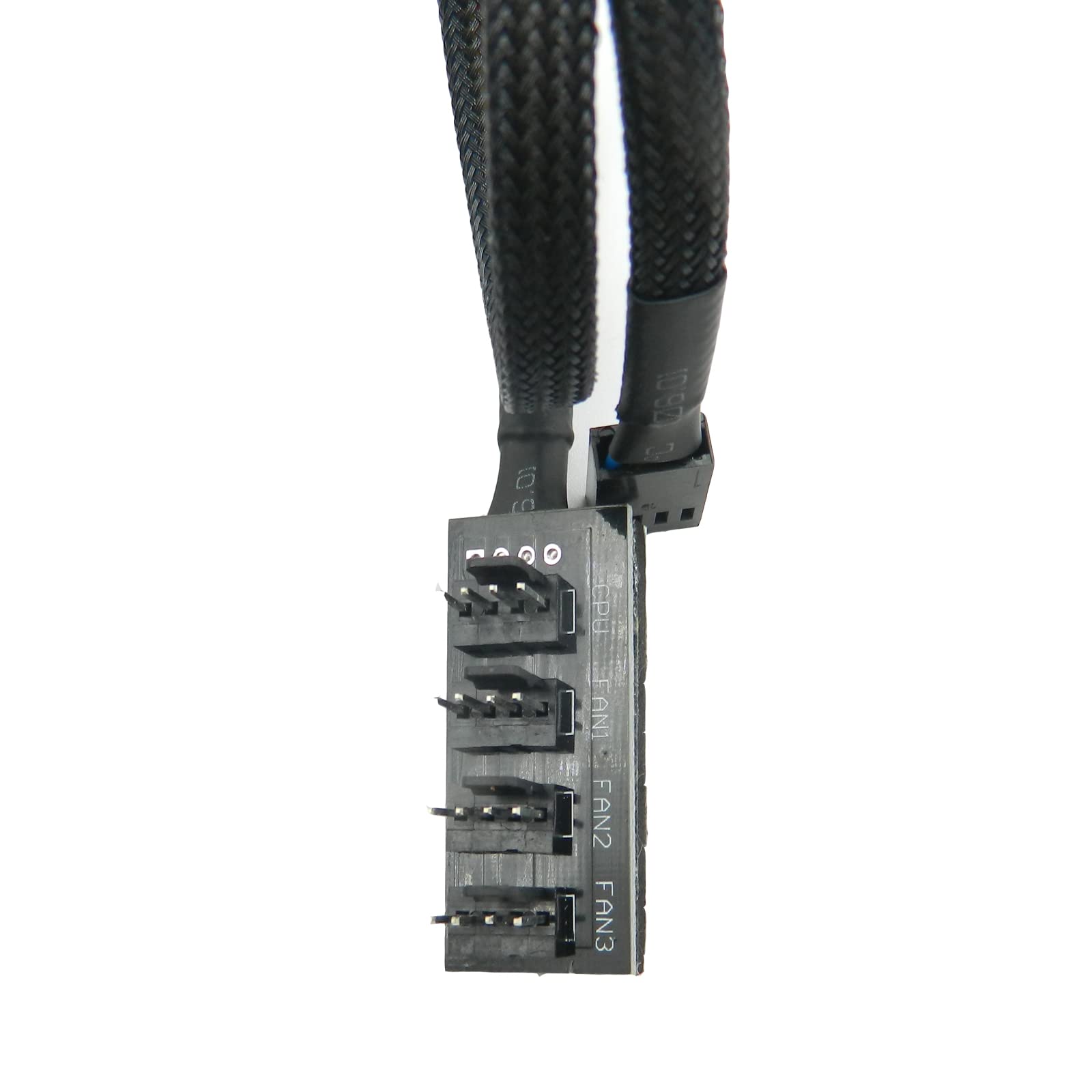 Fbhdzvv 2Pcs Pwm Fan Hub Splitter 4 Pin/3 Pin Pc 4 Way Splitter, Cooling Fans Power Cable 1 To 4 Way Pc Case Internal Motherboar