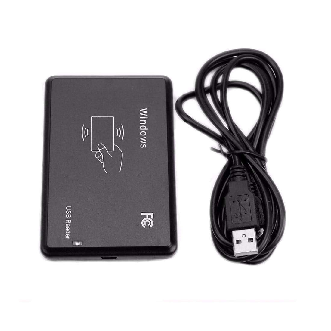 Hiletgo 125Khz Em4100 Usb Rfid Id Card Reader Swipe Card Reader Plug And Play With Cable First 10 Digit