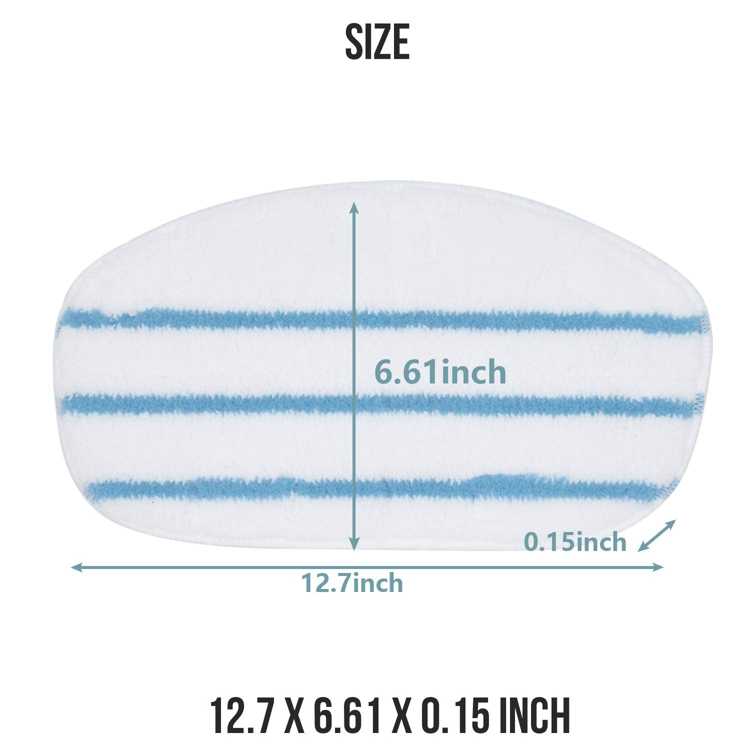 Magicmops Replacement Microfiber Pads Compatible With Pursteam Thermapro 211 10 In 1 Steam Mop Cleaner, 6 Pack