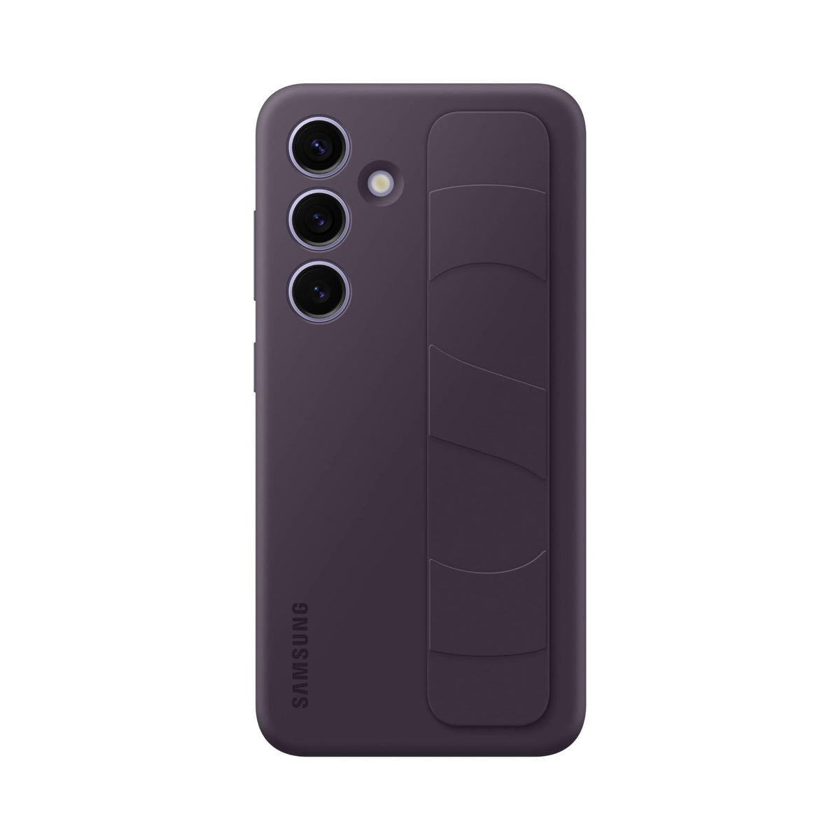 Samsung Galaxy S24+ Plus Standing Grip Phone Case, Protective Silicone Cover With Hand Strap, Kickstand, Durable Design, Soft To