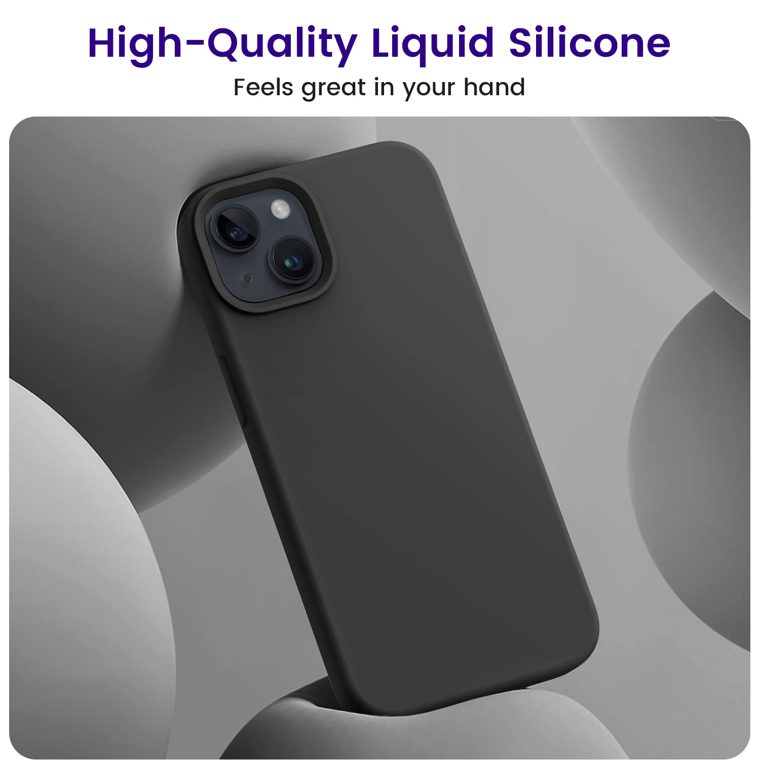 Otofly Designed For Iphone 13 Phone Case, Silicone Shockproof Slim Thin Phone Case For Iphone 13 6.1 Inch (Black)