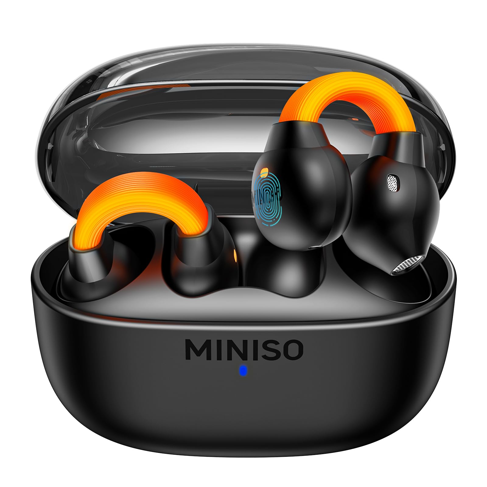 Miniso Ms191 Ai Translation Earbuds In Real Time, Language Translator Earbuds Open Ear Clip Wireless Headphones Support 135 Lang