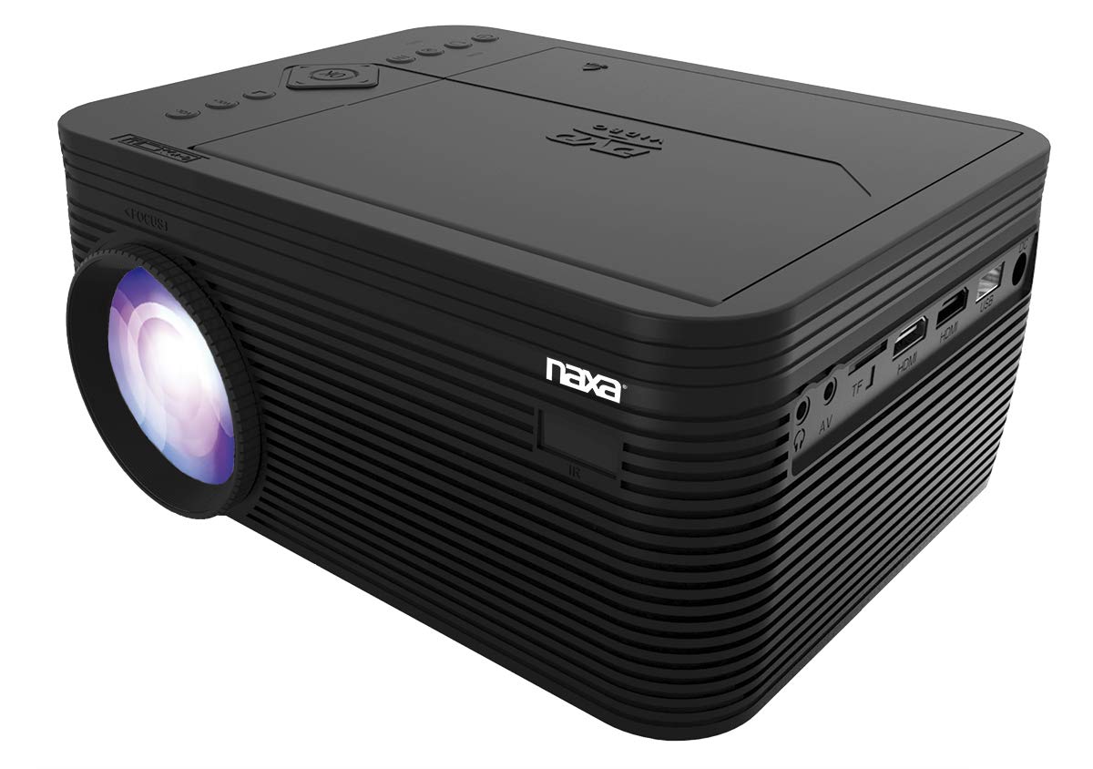 Naxa Nvp 2500 150 Inch Home Theater 720P Lcd Projector With Built In Dvd Player And Bluetooth