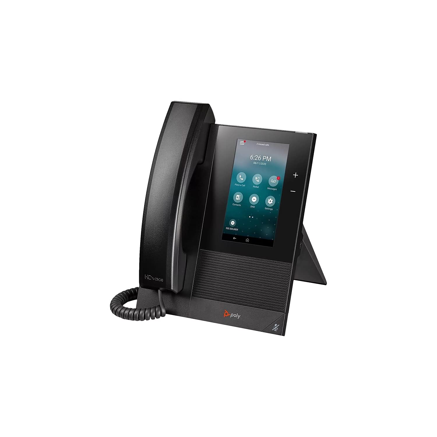 Poly Ccx 400 Desktop Business Media Phone (Polycom) - With Handset - Open Sip - Power Over Ethernet (Poe) - 5-Inch Color Touchsc