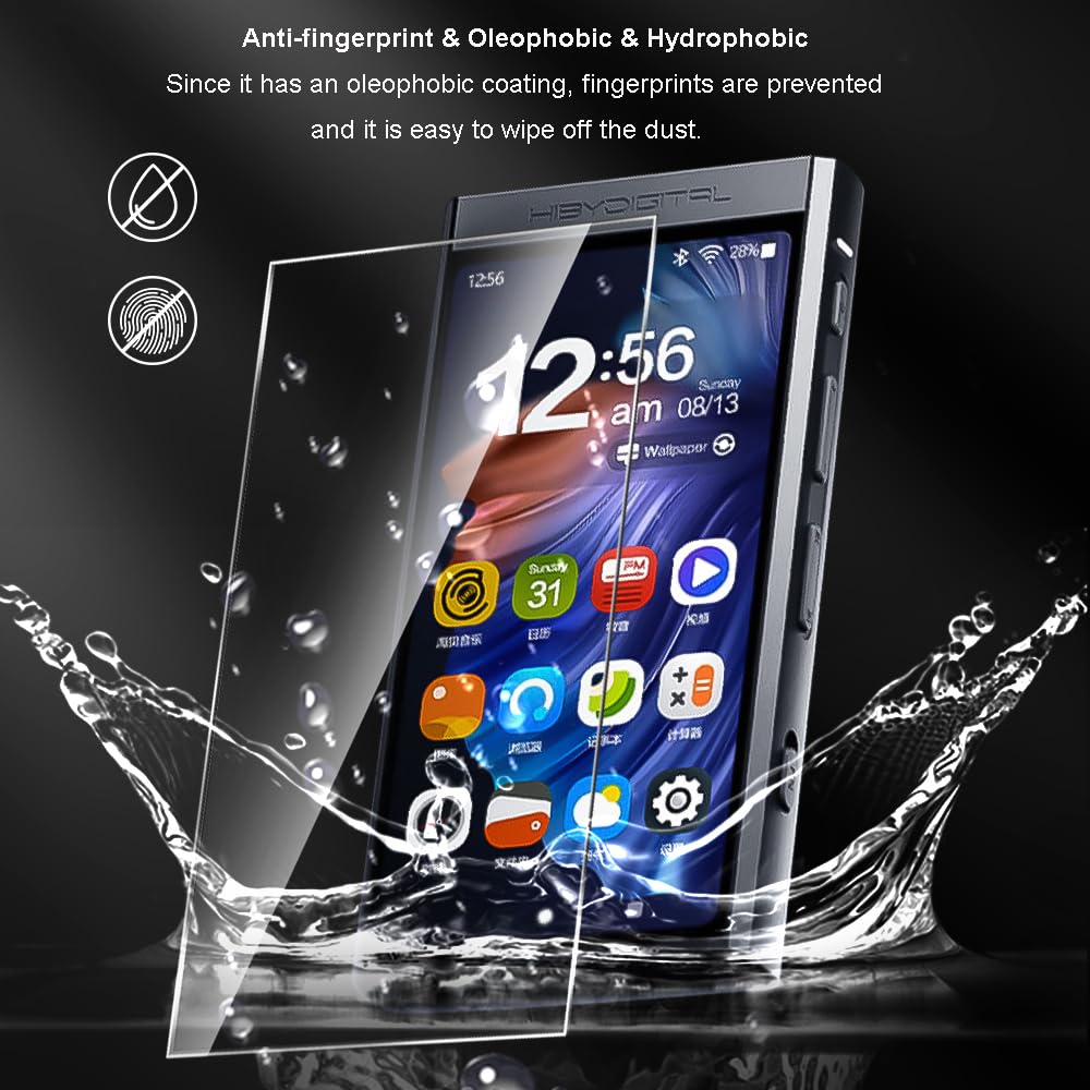 Audiopartner 9H Hardness Premium Scratch Proof Protective Screen Protector Tempered Glass Film For Hiby Digital M300 Hifi Music