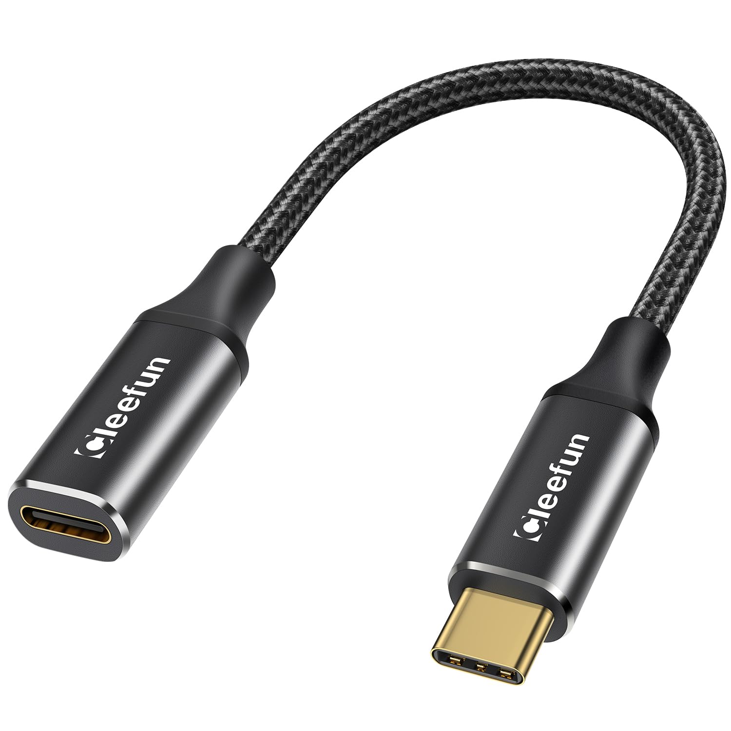 Cleefun Usb C Extension Cable 1Ft 2Pack, Usb C 3.2 Male To Usb C Female Extension Cable, 10Gbps Data & 4K Video Sync Transfer Usb C Extender Cable 100W Fast Charging For Usb C Hub, Laptop,Tablet,Phone