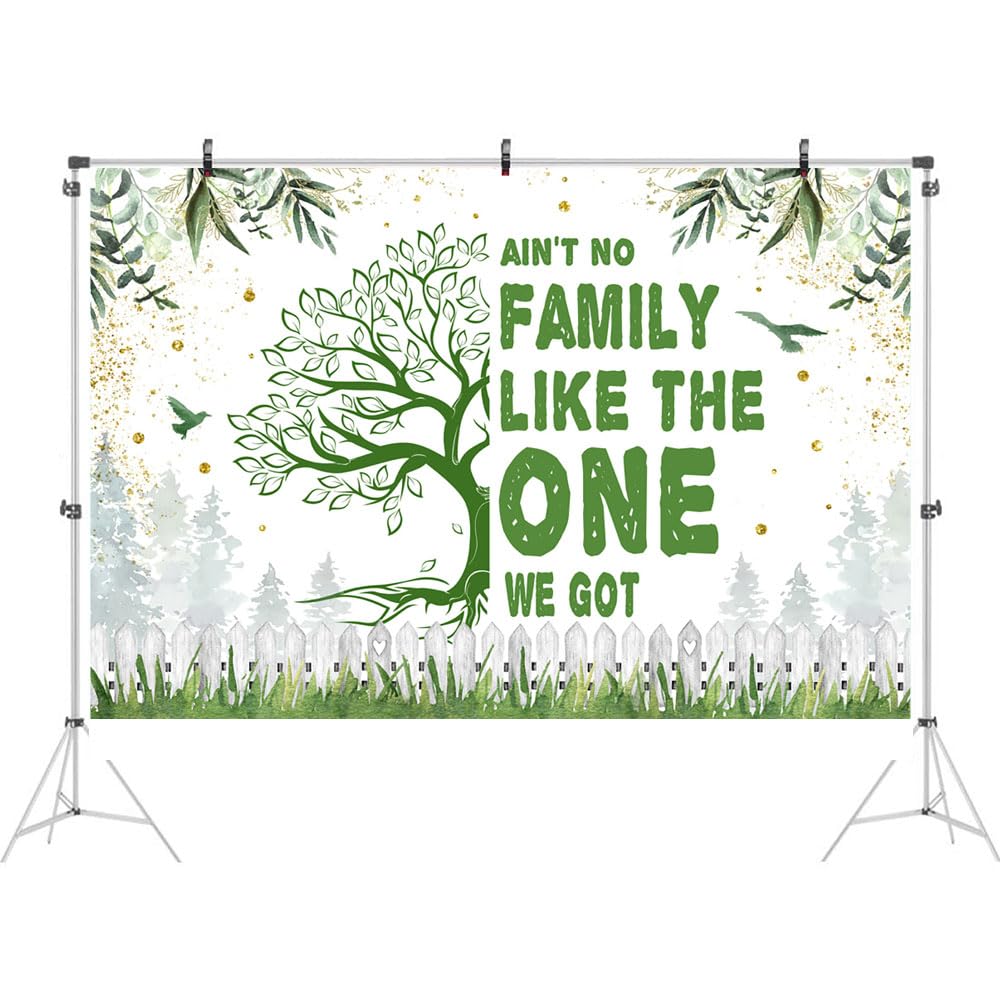 Ticuenicoa 10X7Ft Family Reunion Backdrop Family Tree Leaves Welcome To Our Family Members Photography Background Gathering Gold