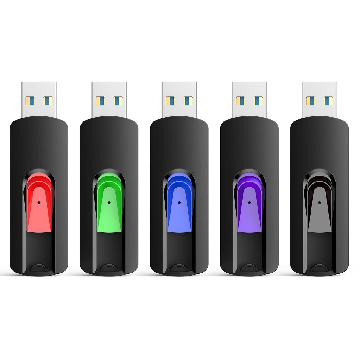 Raoyi 5 Pack 128Gb Usb 3.0 Flash Drive, High Speed Memory Stick Thumb Drives Jump Drive Pen Drive For Pc Laptop Desktop  128G Multipack