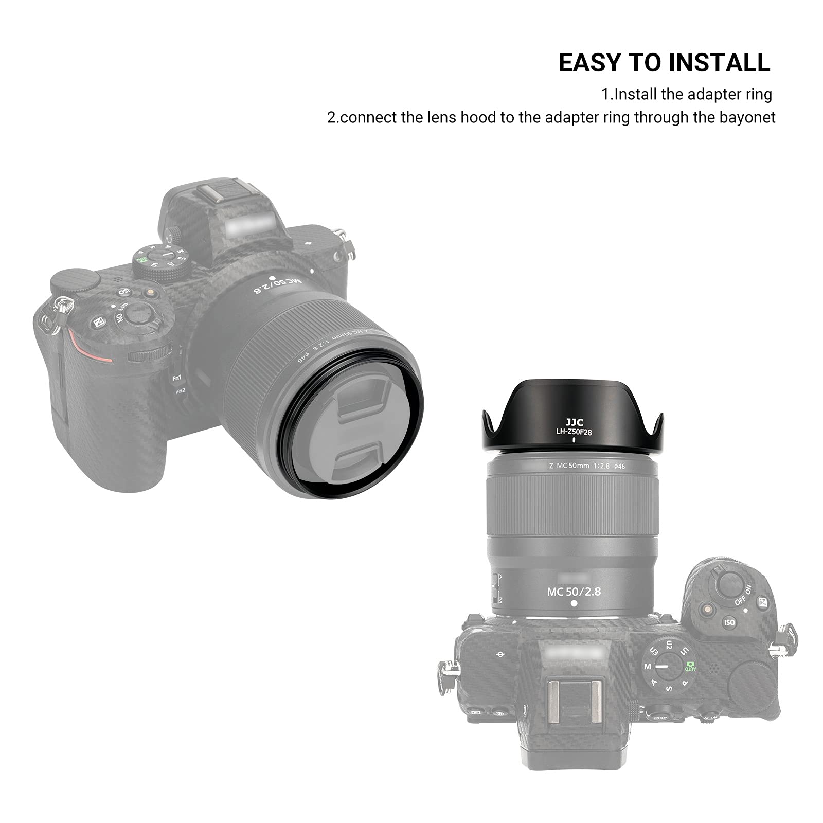 Tulip Flower Lens Hood For Nikon Nikkor Z Mc 50Mm F2.8 Macro Lens, Reversible Lens Shade Replace Nikon Hn 41 Lens Hood, Compatib