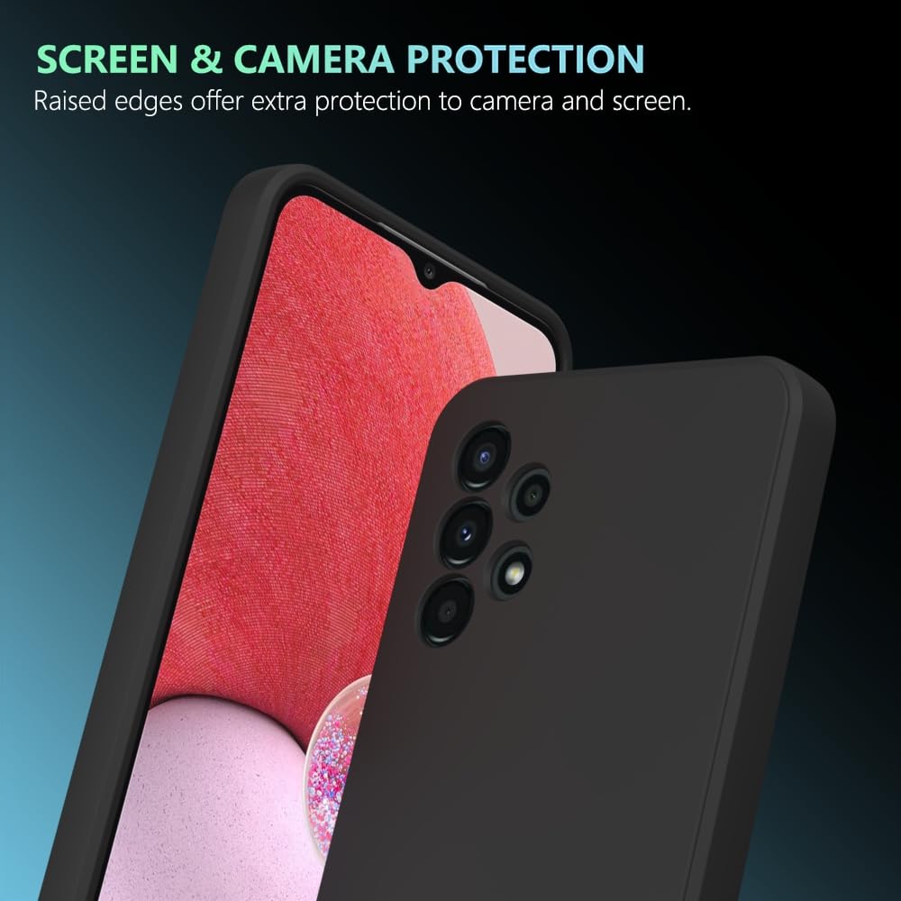 Wogroo For Samsung Galaxy A13 4G Case Black, Scratch Resistant With Soft Touch, Slim Thin Phone Cover For Samsung Galaxy A13 4G
