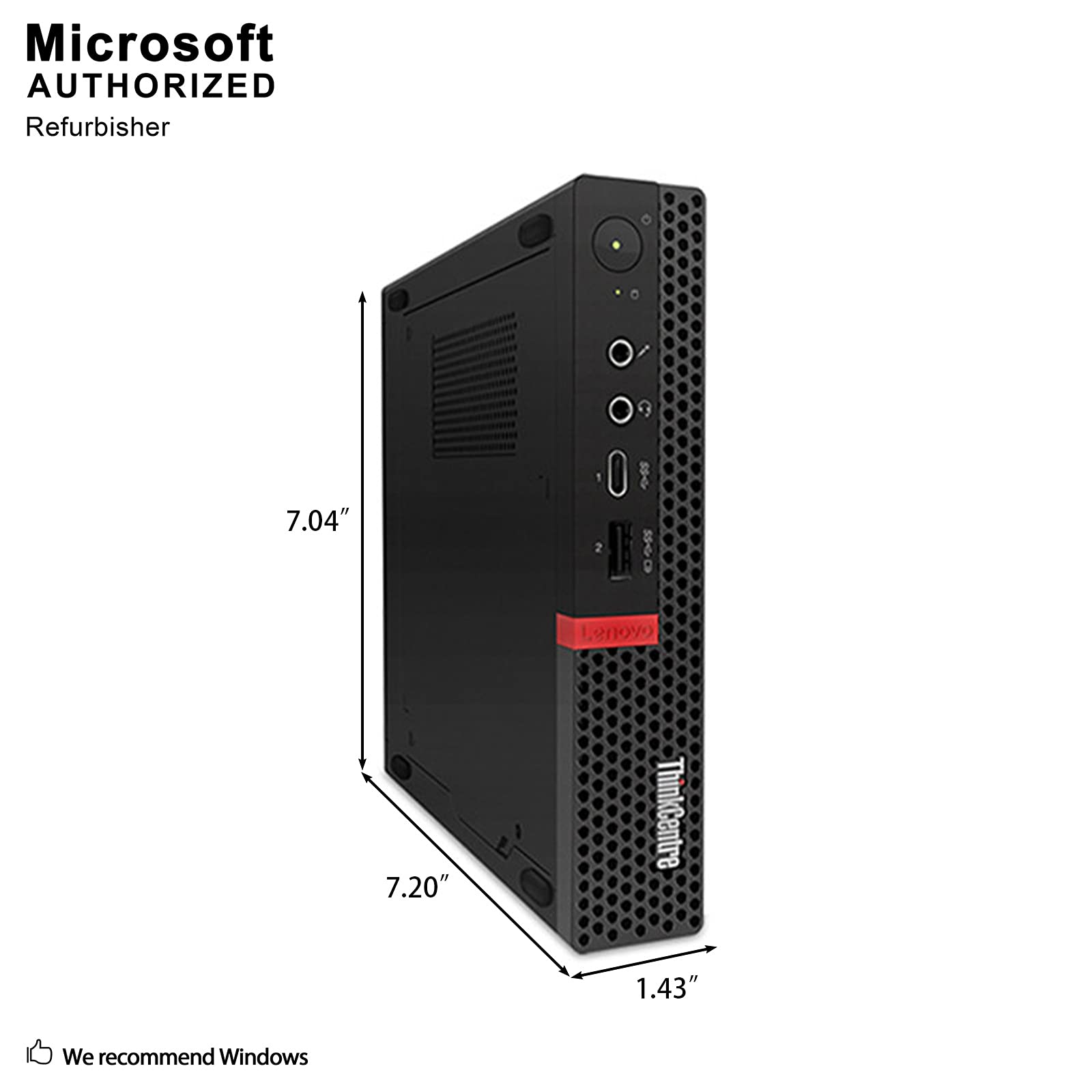 Lenovo Thinkcentre M720Q 10T7002Cus Desktop Computer - Intel Core I5 8Th Gen I5-8400T 1.70 Ghz - 8 Gb Ram Ddr4 Sdram - 256 Gb Ss