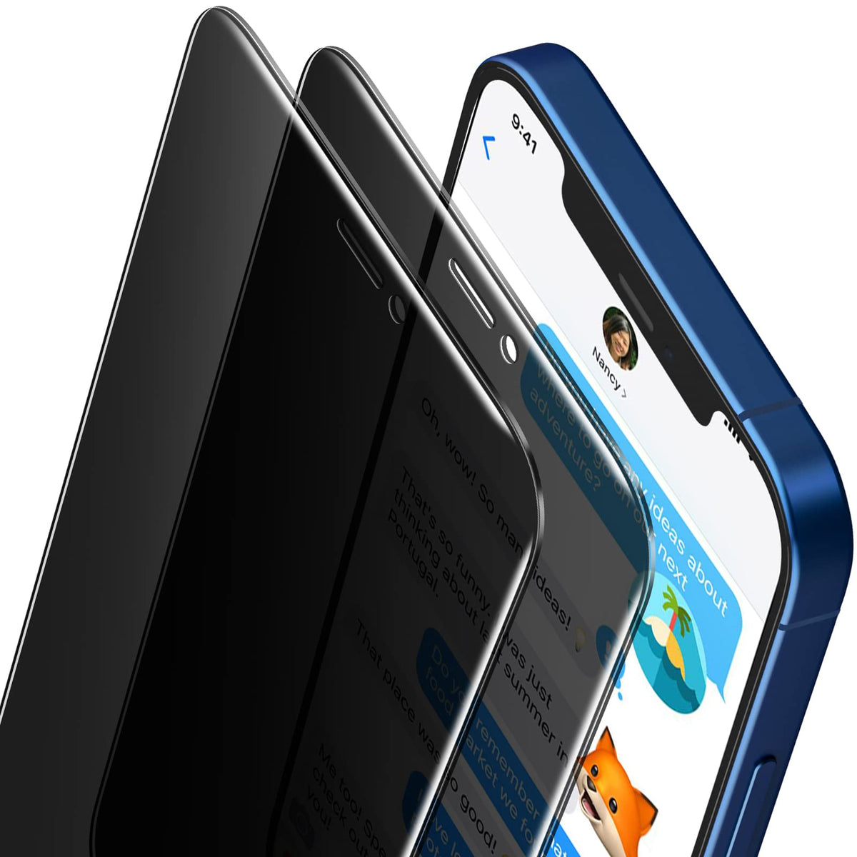 Oribox Privacy Glass Screen Protector For Iphone 13 Mini, 2 Packs Anty-Spy Anti-Bubble Tempered Glass Screen Protector
