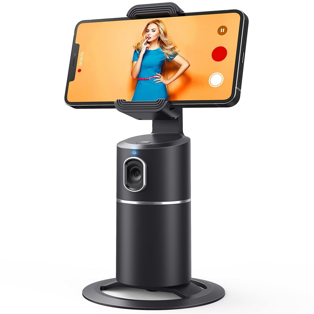 Auto Face Tracking Phone Holder, No App Required, 360 Rotation Face Body Phone Tracking Tripod Smart Shooting Camera Mount For L