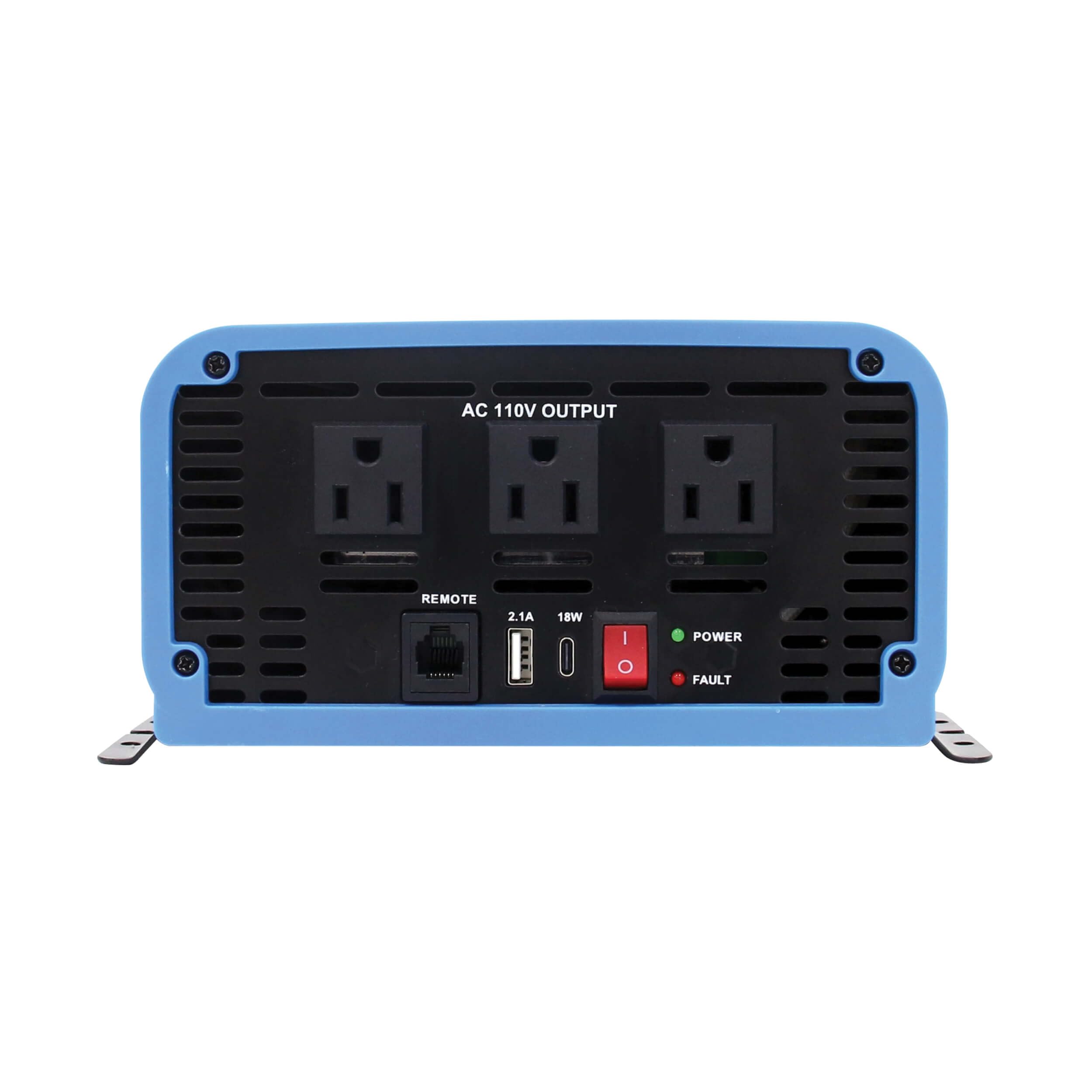 Tripp Lite 1500W Compact Pure Sine Wave Power Inverter, 3 Outlets, 1 Usb + 1 Usb-C Charging Ports, Remote Control Via Rj12 Telep
