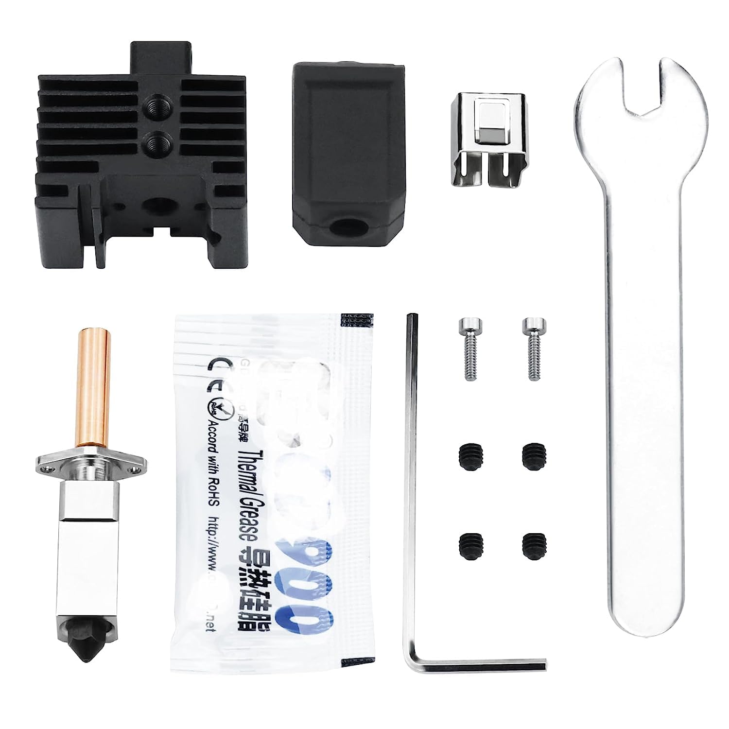 Upgrade Tz2.0 Bimetal Heatbreak Hotend W/Plated Copper Heater Block Silicone Sock High Temperature Compatible With Bambulab X1 C