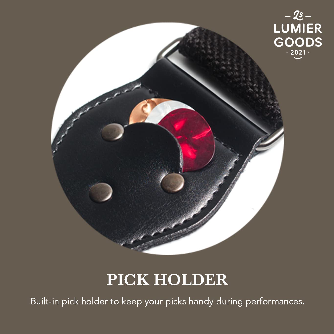 Basic Woven Guitar Strap With Star Patch, Picks And Strap Locks Included (Black), Lmr00_030, One Size