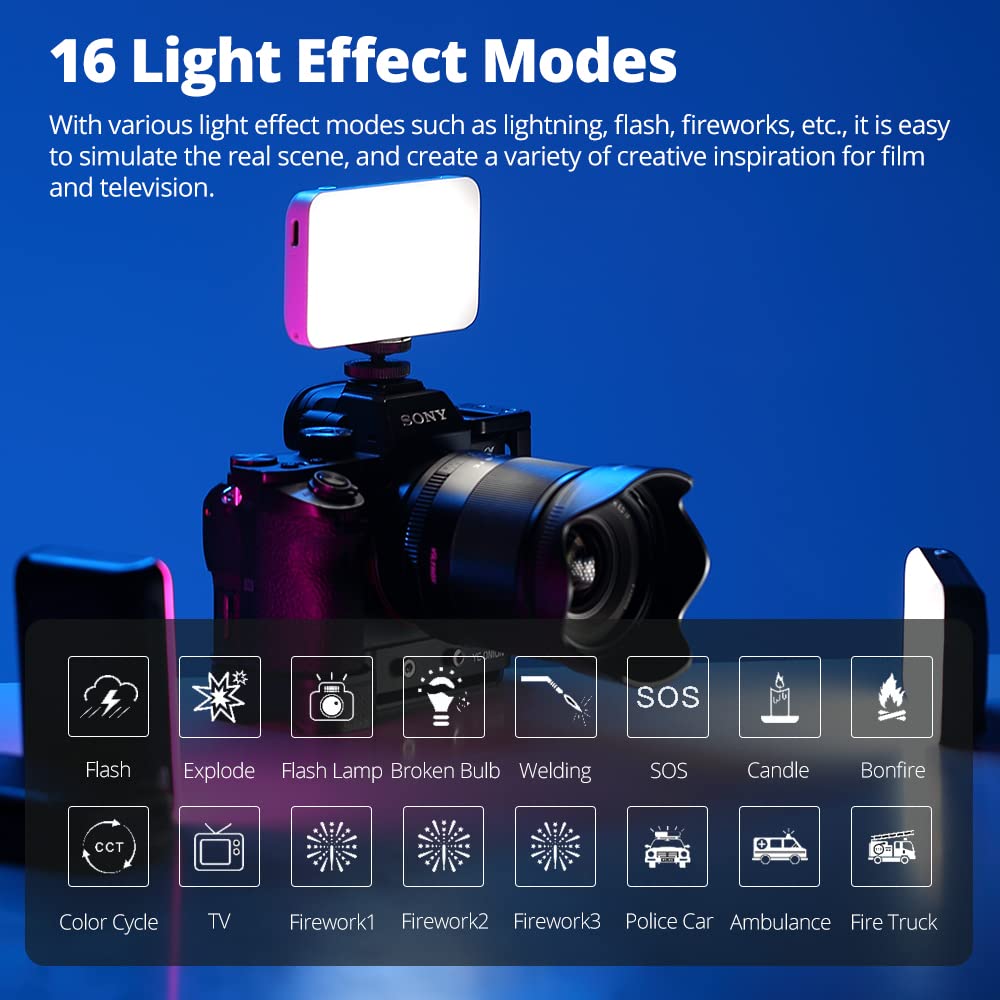 Ambitful A3 Full Color Rgb Led Mini Light, Built In Fx Effects,350Lx(0.5M,5500K) Ra/95 Tlci/97,2800 6800K Led Video Light Panel