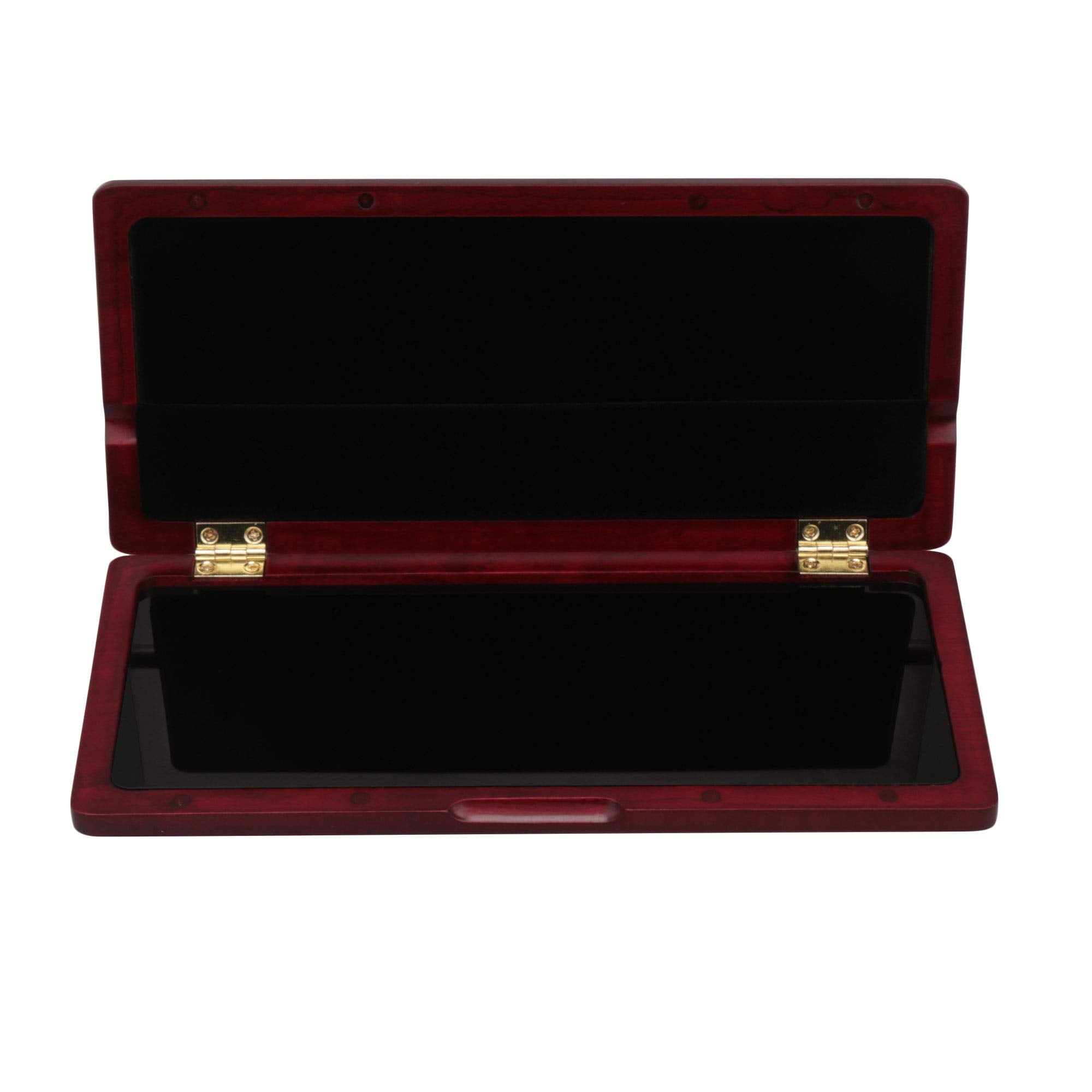 Yibuy Strong Clarinet Reed Box For 10 Reeds With Closure Mahogany Color Solid Wood