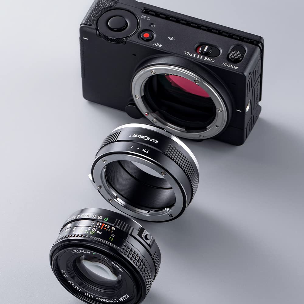 K&F Concept Lens Mount Adapter Pk L Manual Focus Compatible With Pentax K(Pk) Lens To L Mount Camera Body