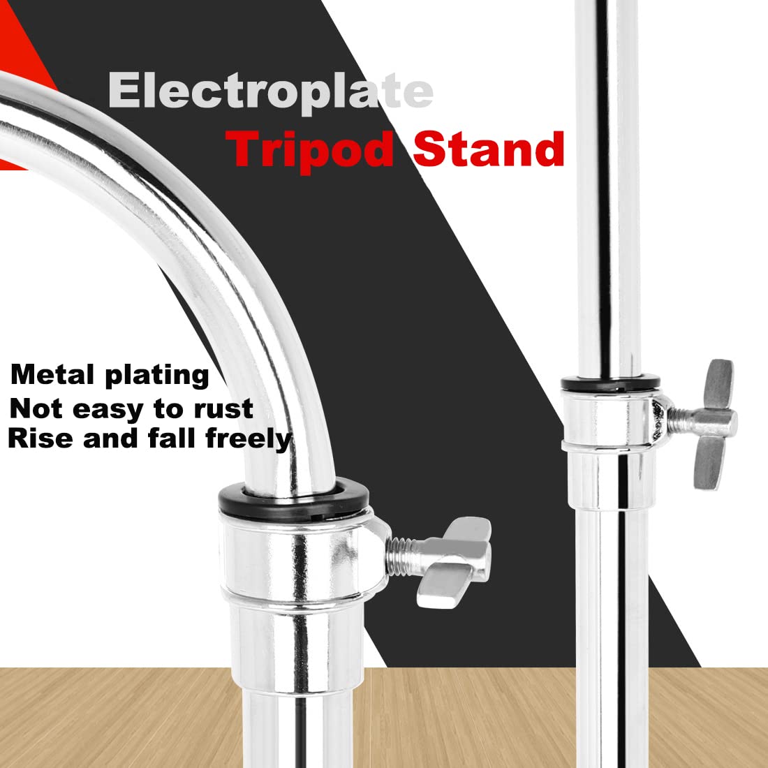 Ennbom Adjustable Height Tripod Stand Collapsible Wind Chime Stand Mounting Stand For Bar Chime Musical Percussion
