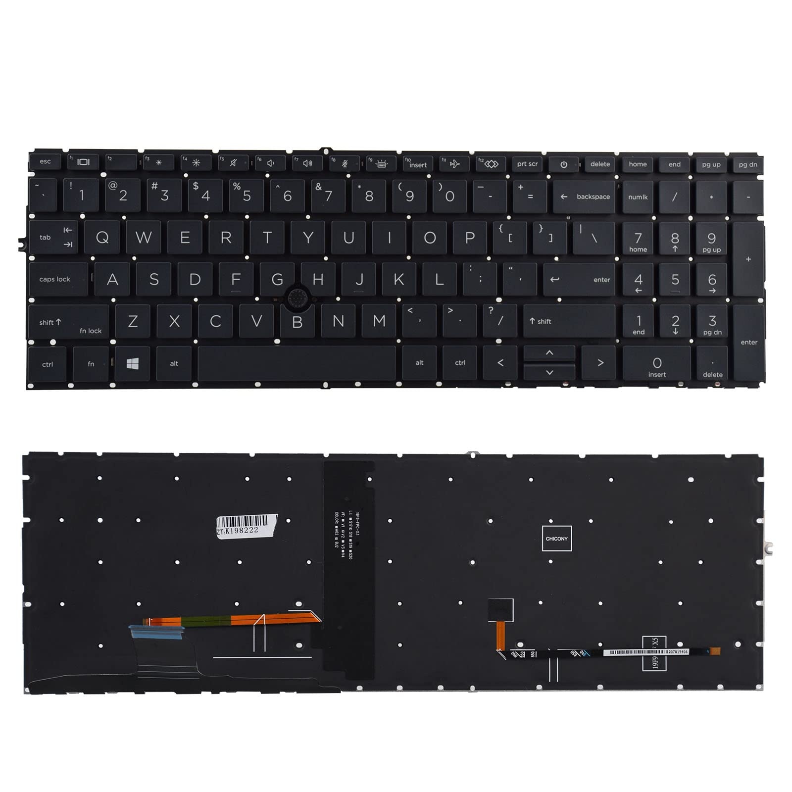 Sunmall Replacement Keyboard Compatible With Hp Elitebook 755 G7 850 G7 855 G7 850 G8 855 G8.Zbook Firefly 15 G7 Zbook Firefly 1