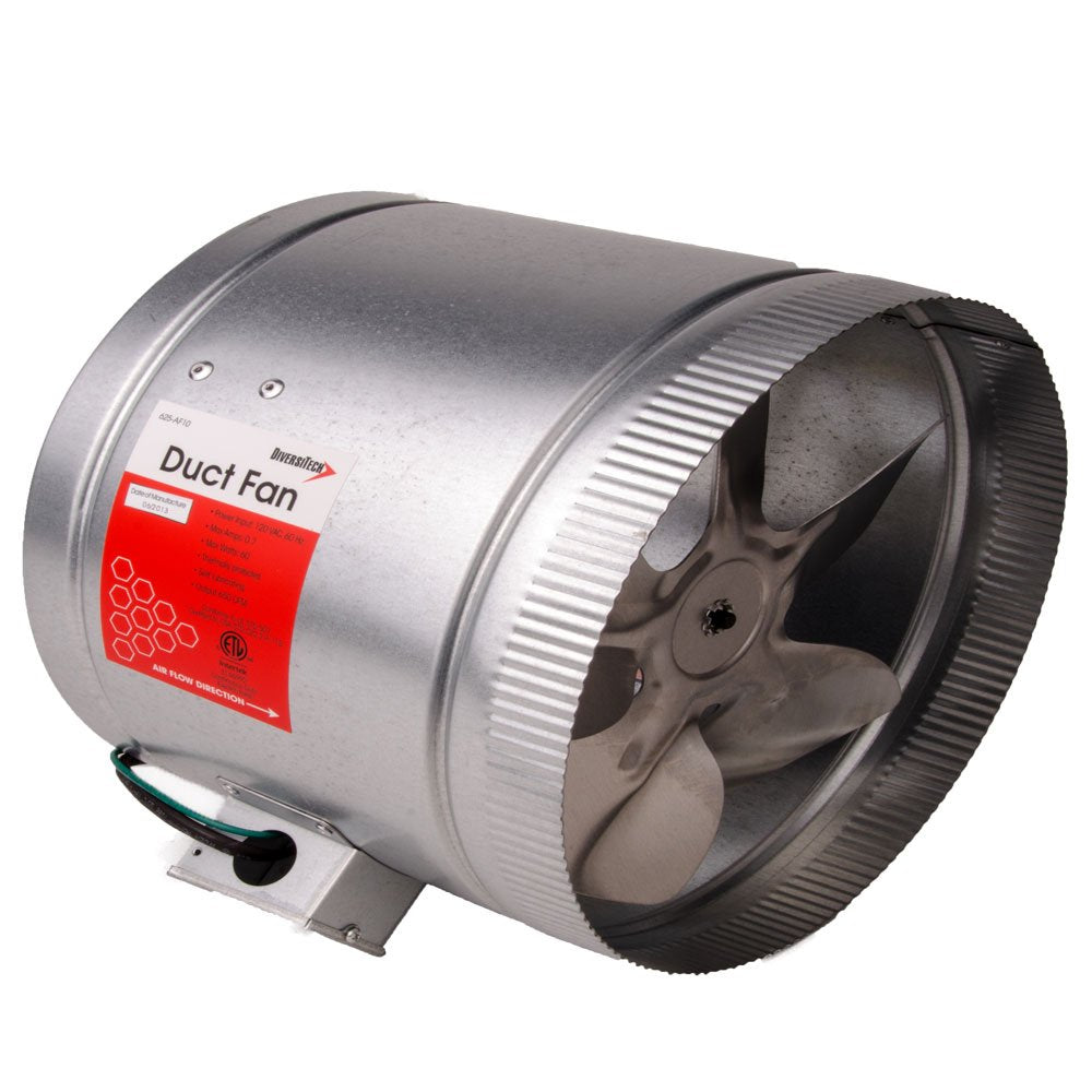 Diversitech 625 Af10 Duct Fan, Hvac Exhaust Ventilation, Improved Airflow, Temperature Regulation, Easy Installation,10�, 650 Cfm, 60W
