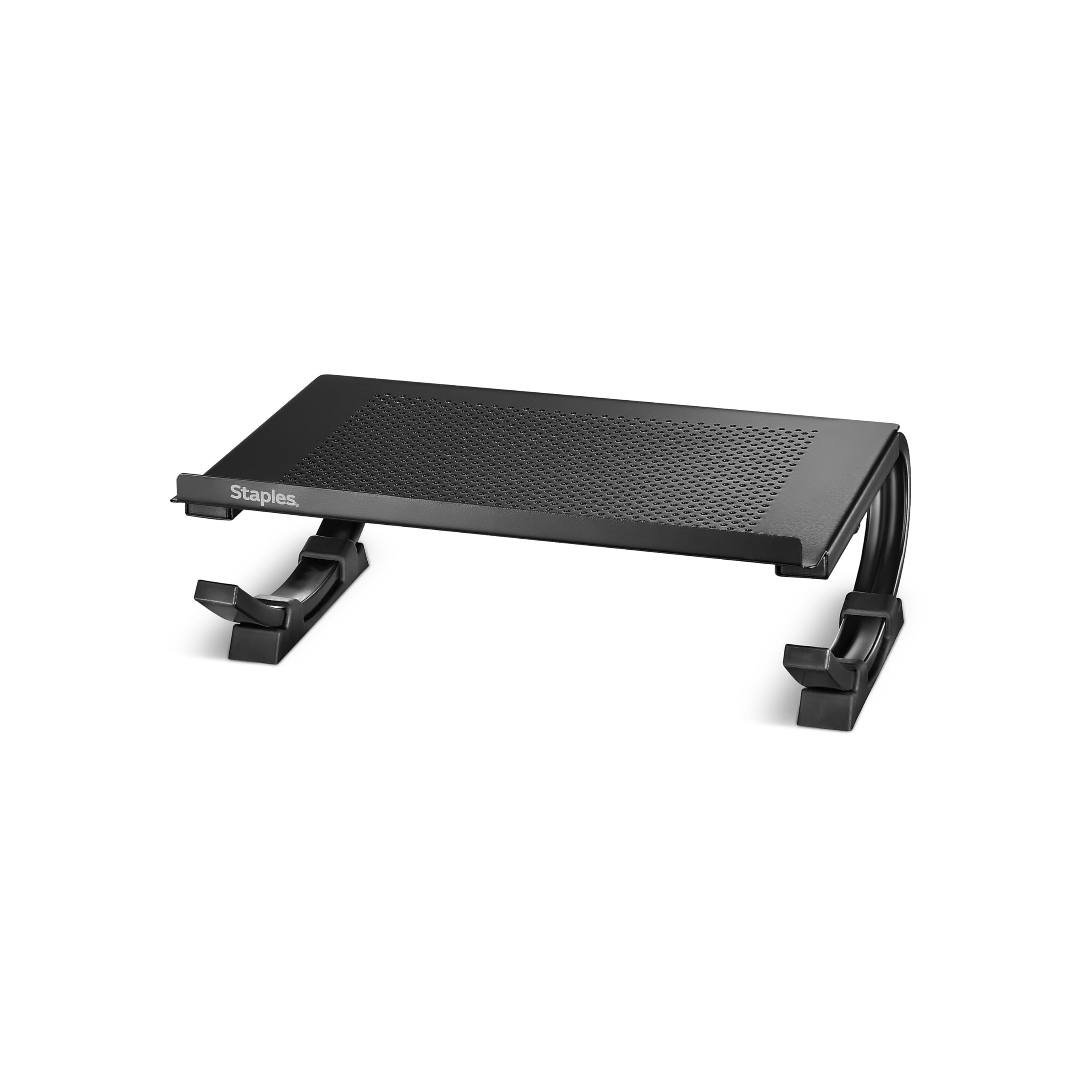 Staples TECH Adjustable Steel Laptop Stand, Ergonomic Curved Riser
