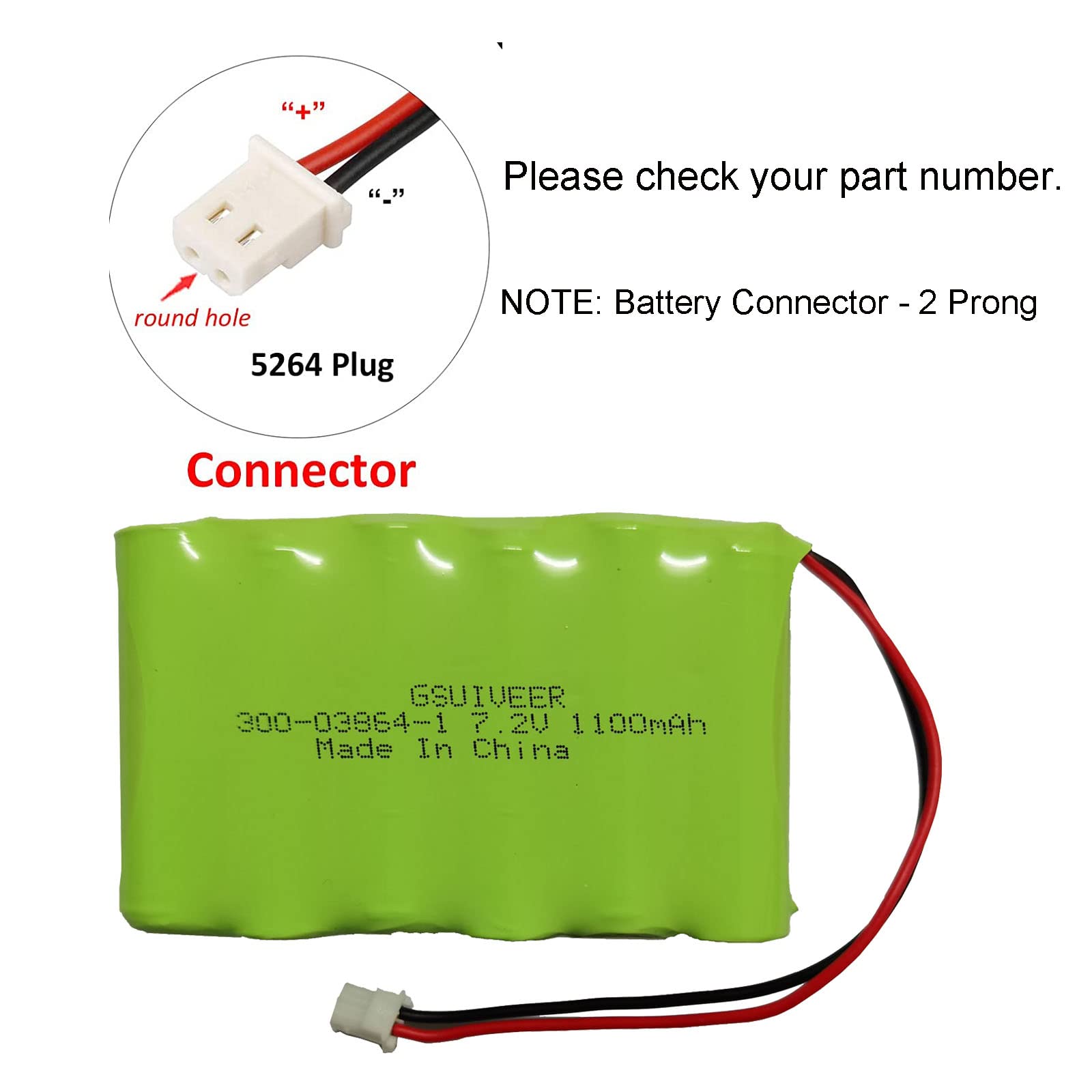 Gsuiveer 300-03864-1 Battery 7.2V 1100Mah Compatible With Honeywell Alarm Lynx Walynx-Rchb-Sc Honeywell Lynx Touch K5109, L3000,