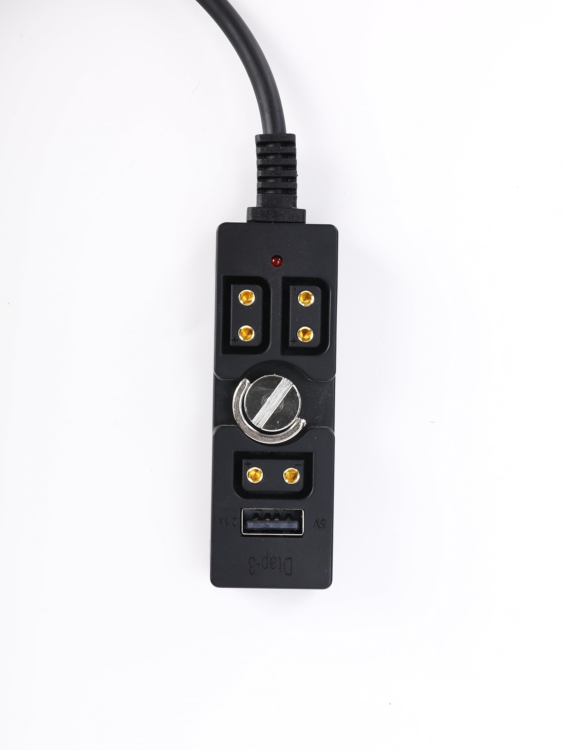 Chikoni D Tap Male To 3 Port Female Splitter Power Cable Hub Connector With Usb And Indicator Light Suitable For Anton Bauer V Mount Arri Red Camera Tilta Steadicam Idx Battery, For D Tap Outputs