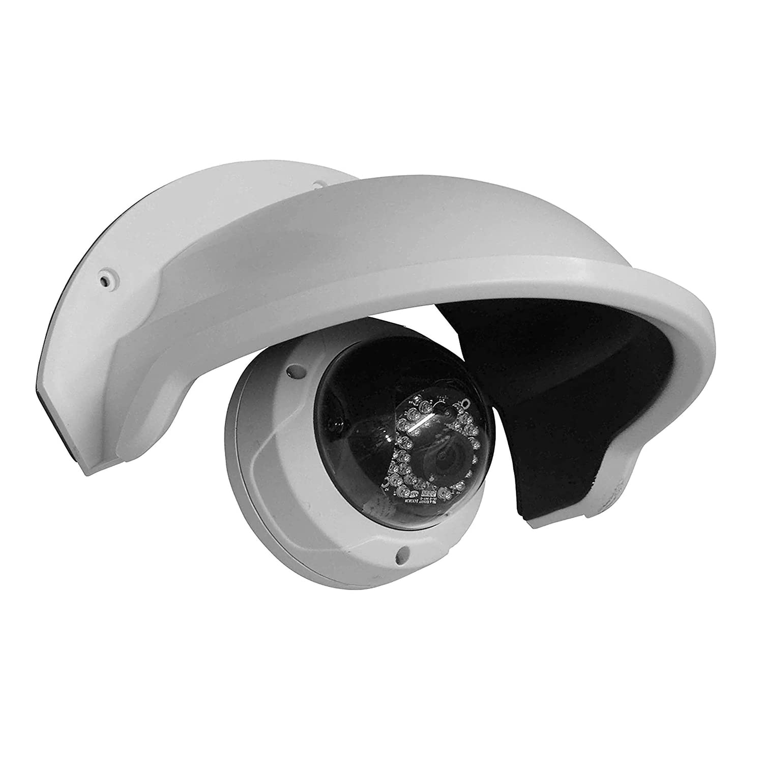 Sds Ds 1250Zj Universal Sun Rain Shade Survielance Camera Shield Cover For Nest/Ring/Dome/Bullert Outdoor Camera 1 Pack, White