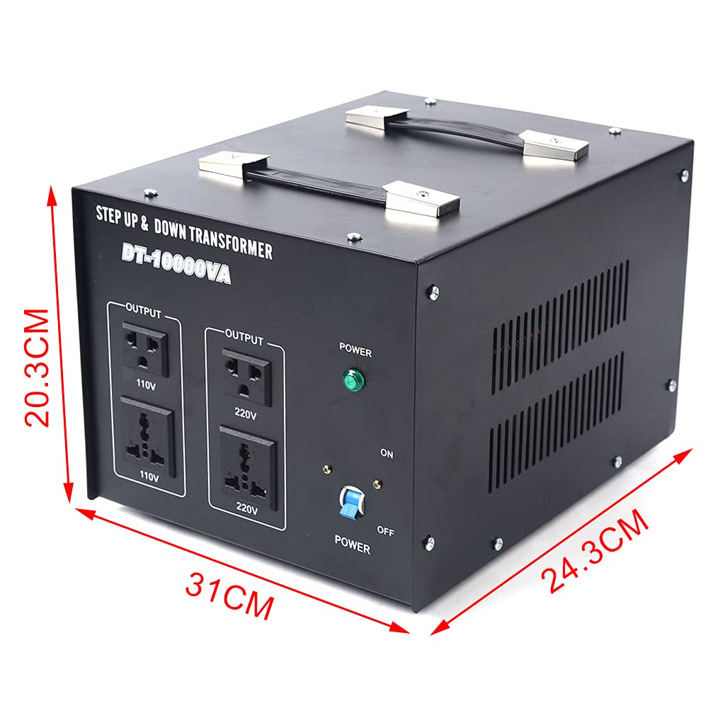 Futchoy St 10000 Heavy Duty Voltage Transformer Voltage Converter 110V To 220V Step Up/Down Transformer Voltage Converter