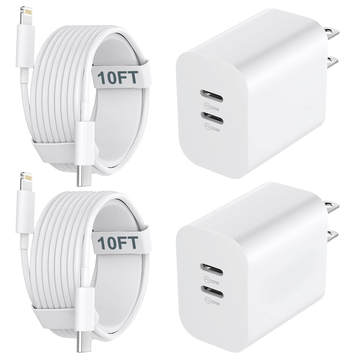 I Phone 14 13 12 Charger Fast Charging 10Ft, 20W Usb C Charger Block & Lightning Charger Cable Cord Compatible For Iphone 14 Pro Max/14 Pro/14, 13/12/11 Pro Max, 13/12/11 Pro, Ipad