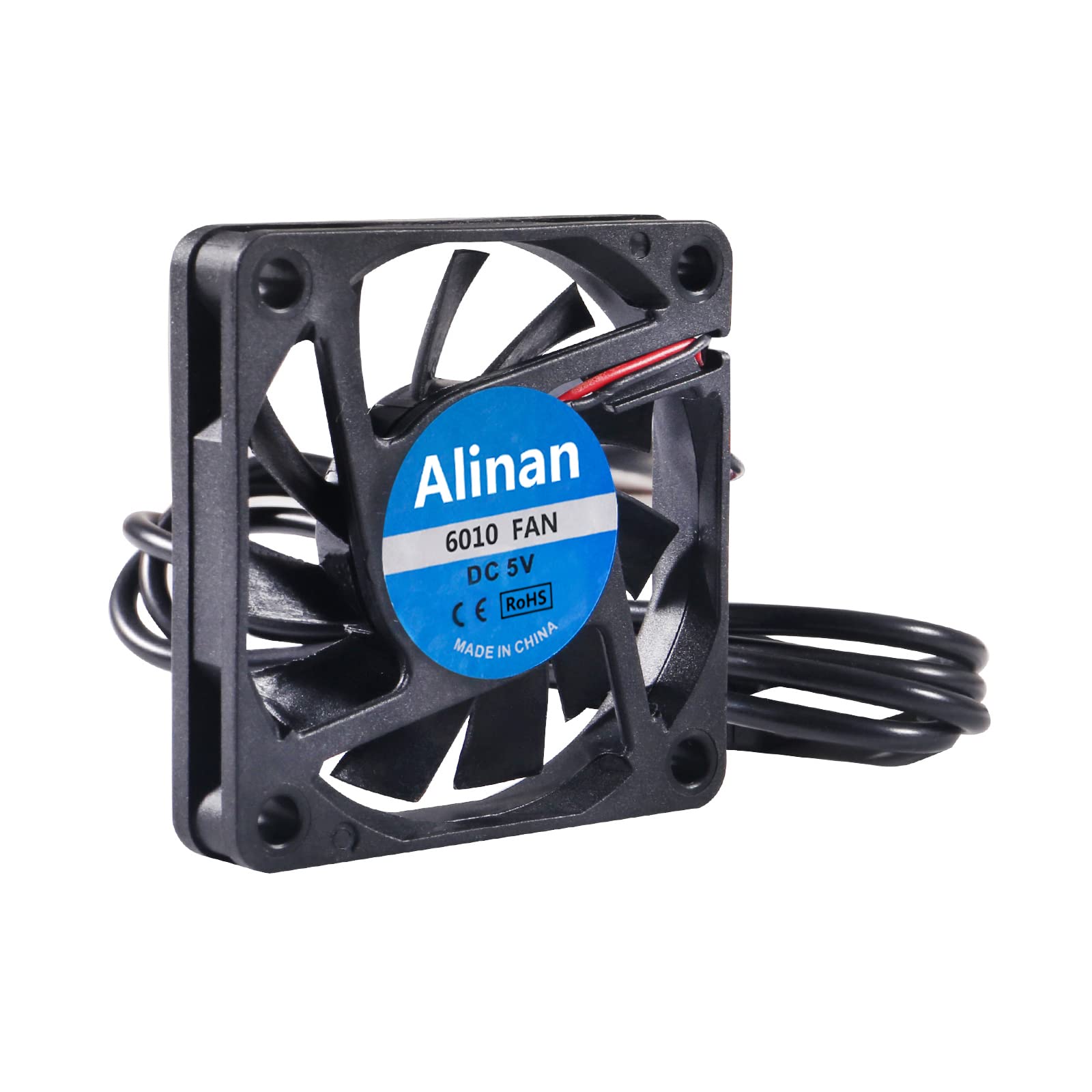 Alinan 4Pcs 6010 5V Fan Usb Port 60X60X10Mm 2 Pin Sleeve Bearing Brushless Dc Cooling Fan 3D Printer Cooling Fan Computer Fan