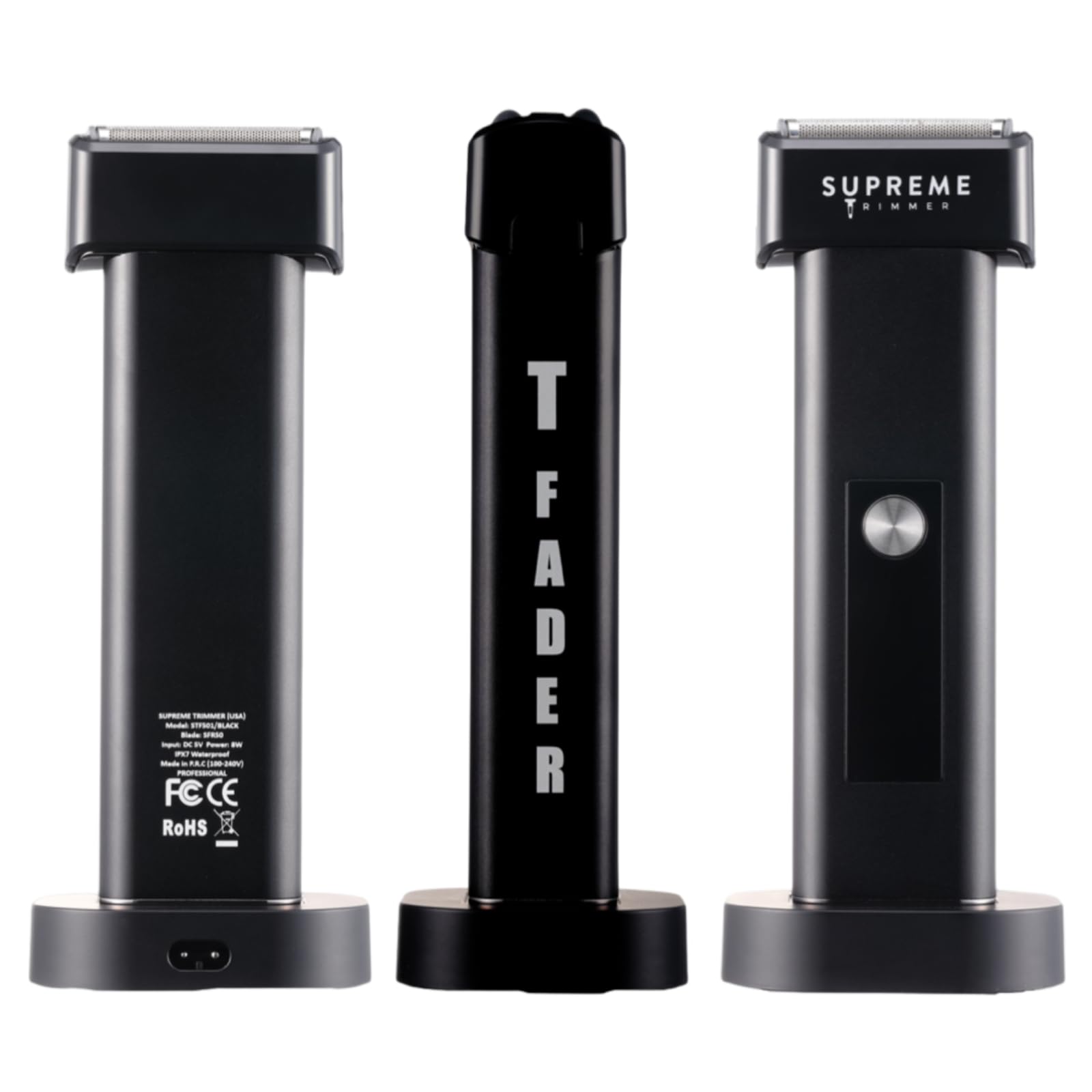 Supreme Trimmer T Fader Foil Shaver | 120 Min Run Time Usb C Electric Razor | Waterproof Ipx6 Shaver For Barber Or Home Use | St