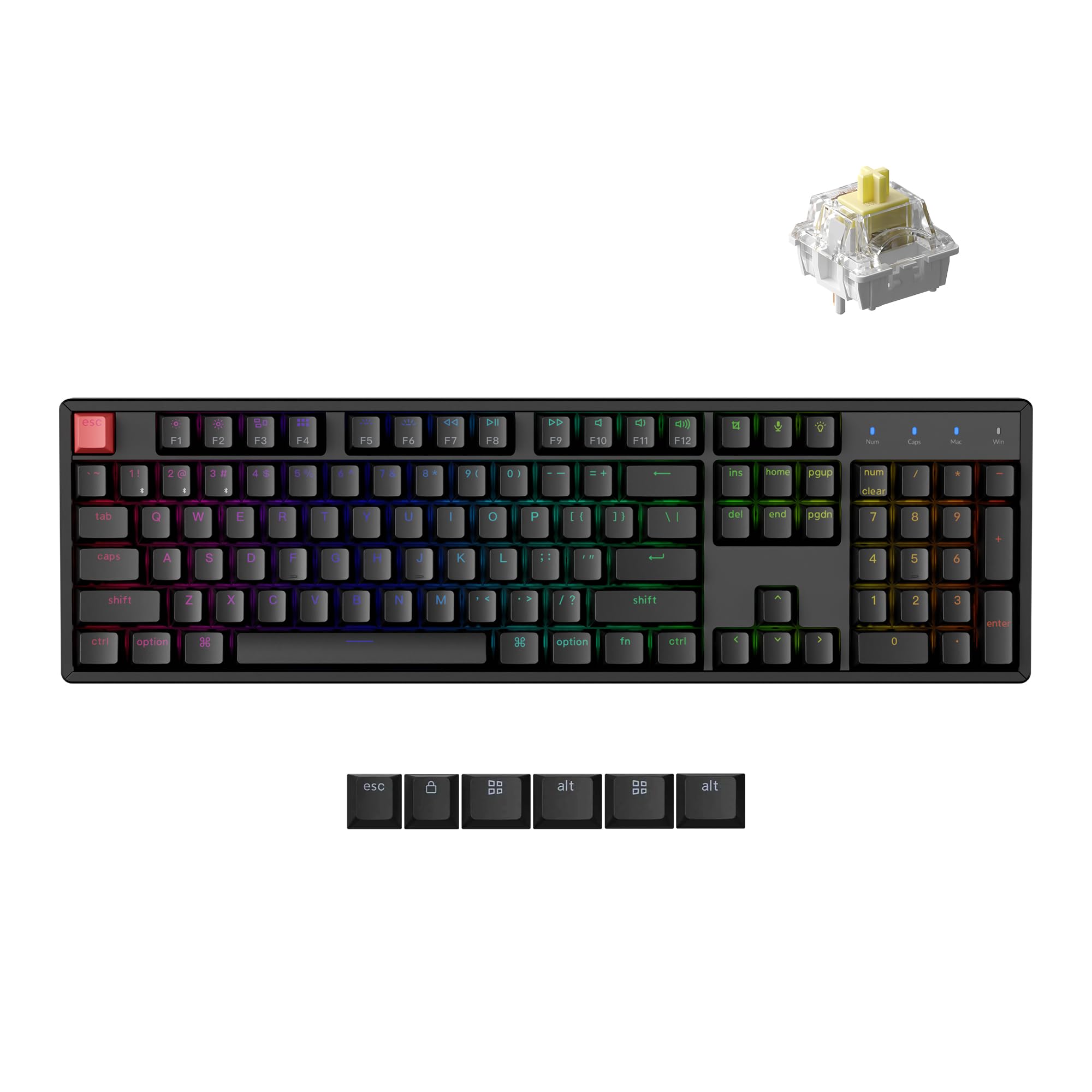 Keychron K10 FullSize QMK Wireless & Wired Mechanical KeyboardVersion 2