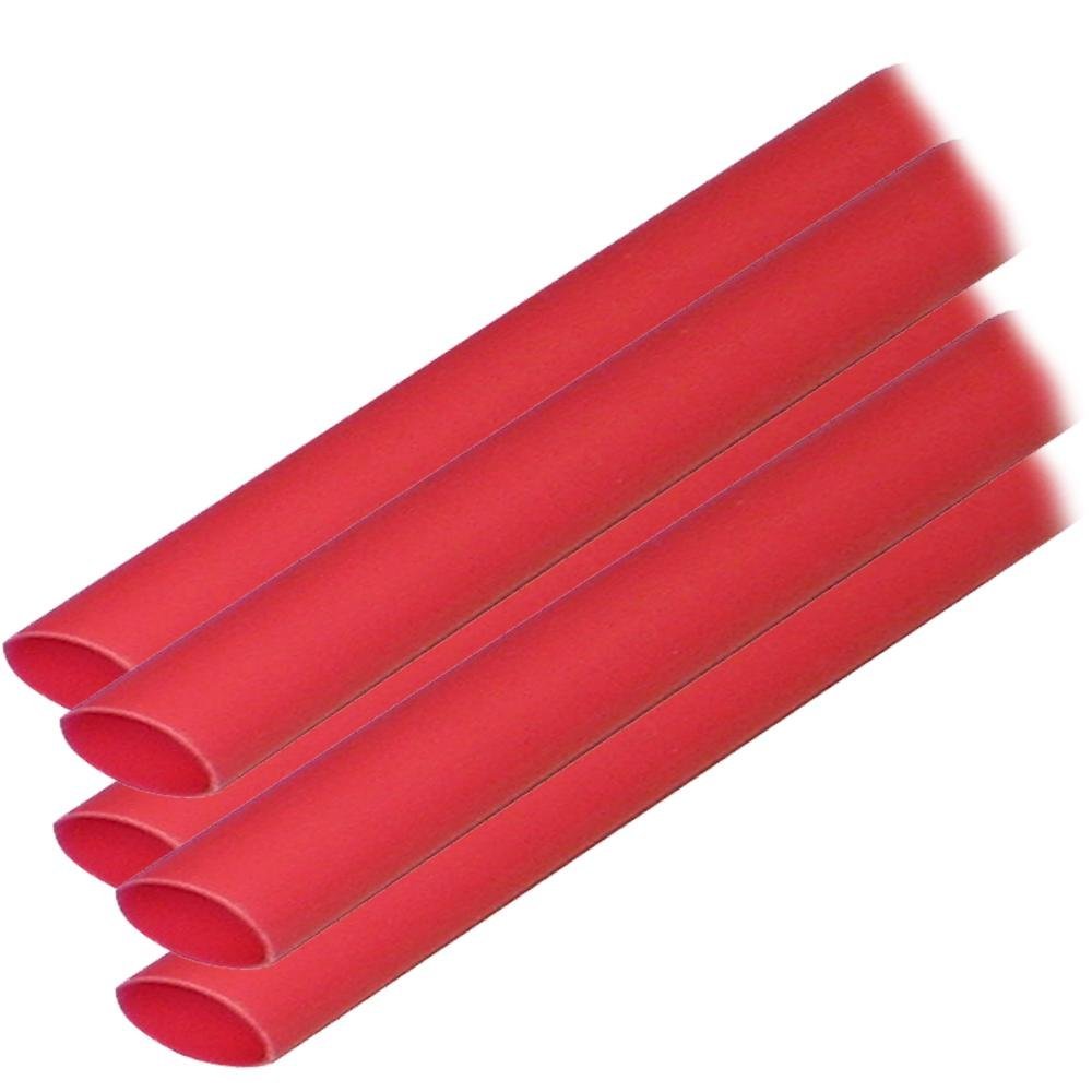 Ancor 304606 Marine Grade Electrical Adhesive Lined Heat Shrink Tubing (3/8-Inch Diameter, 6-Inches Long, Red, 5-Pack),WBIASB000NI1NPU