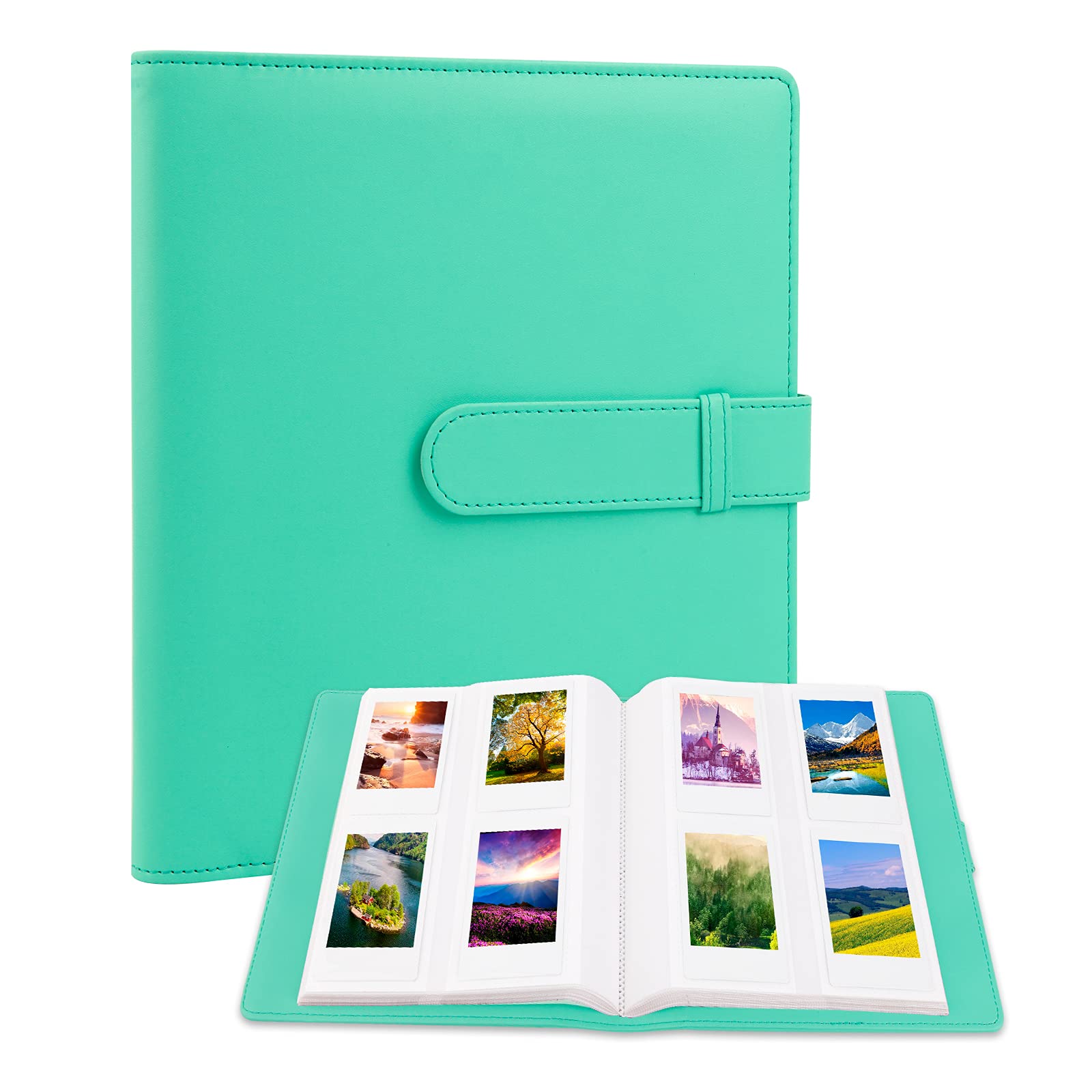256 Photos Album For Fujifilm Instax Mini Camera, Polaroid 2�X3� Zink Pictures, 2X3 Photo Album Book For Fujifilm Instax Mini 11 12 9 90 70 40 8 Instant Camera, For Instax Mini Instant Film (Green)