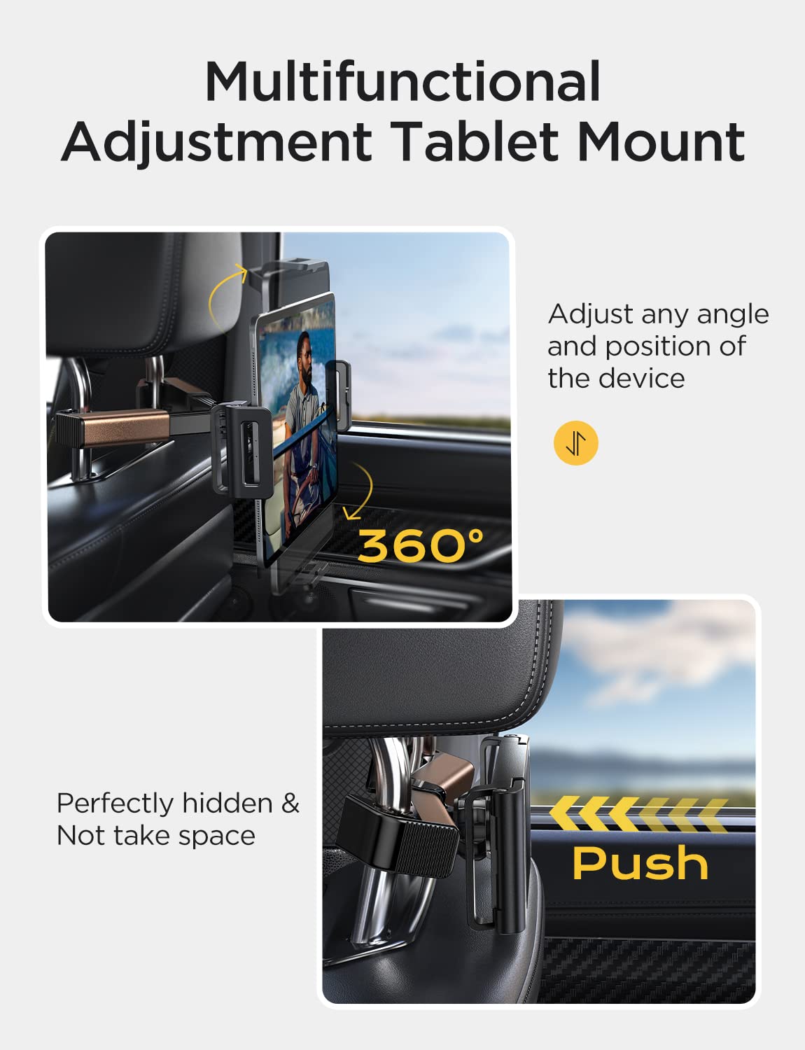Lisen Tablet Ipad Holder For Car Mount Headrest   Ipad Car Holder Back Seat Travel Portable Car Tablet Holder Mount Road Trip Es