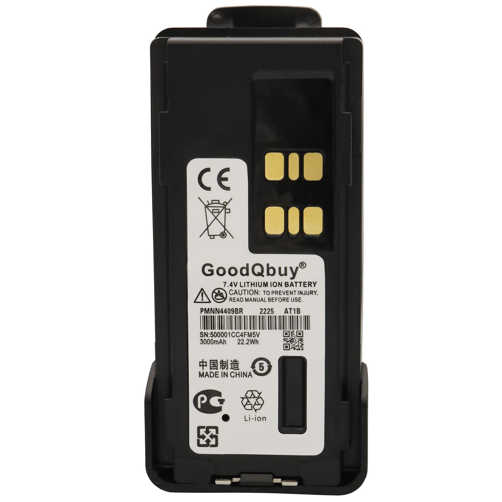 Goodqbuy 3000Mah 7.4V Replacement Two Way Radio Pmnn4409 Pmnn4409Ar Pmnn4448 Battery For Motorola Xpr3300 Xpr3500 Xpr7350 Xpr7550 Series
