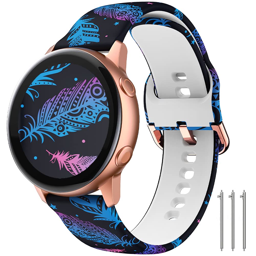 Toolaik 20Mm Standard Watch Band For Samsung Galaxy Watch, Unisex, Quick Release, Multiple Colors, Durable Silicone, Water Resis