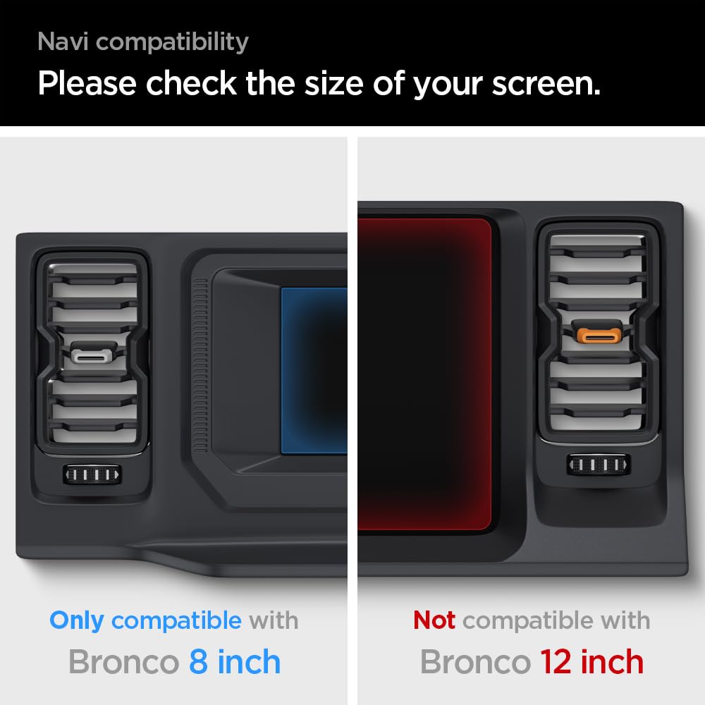 Spigen Tempered Glass Screen Protector [Glastr Slim] Designed For Ford Bronco (2021/2022/2023) 8 Inch Dashboard Touchscreen   Matte/Anti Finger Print