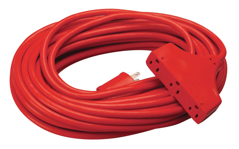 Southwire Medium Duty Extension Cord, 50Ft, 14 Gauge, 3 Conductor,3 Outlet General Purpose Cord, Red, 4218Sw8804
