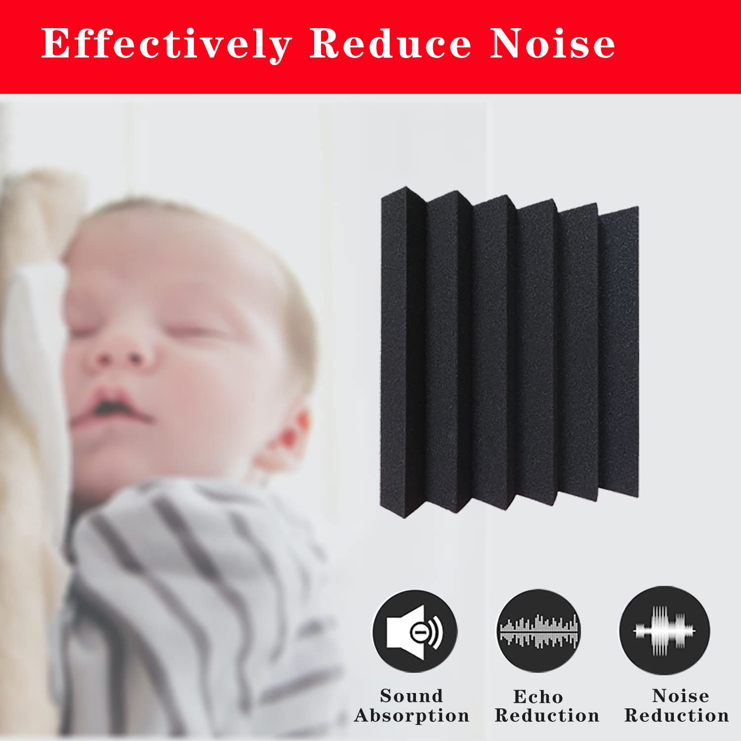 Ktoesheo 24 Pack Acoustic Panels,2'' X 12'' X 12''Sound Proof Foam Panels For Wall,Fireproof Absorbing Noise Cancelling Panels,T