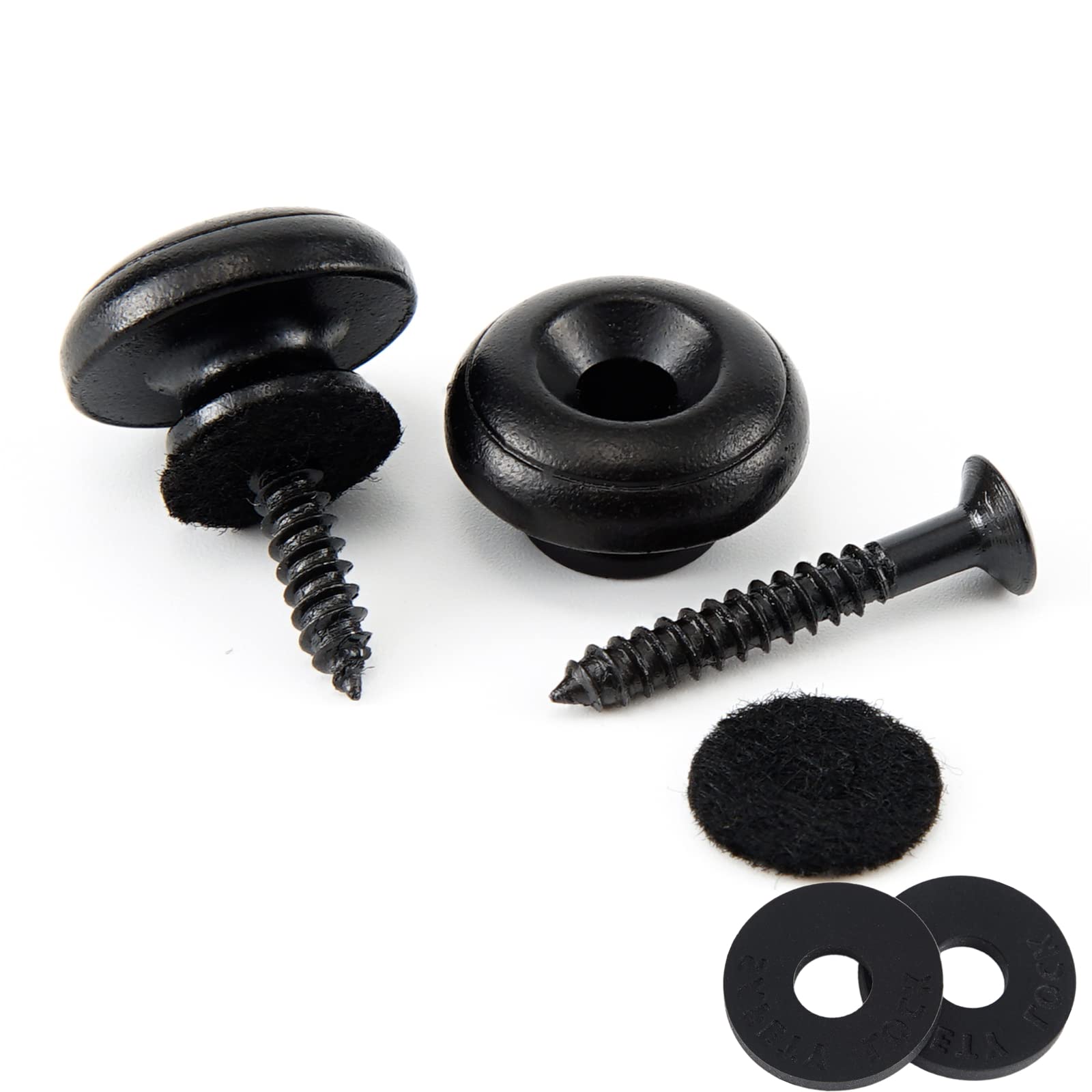 Miwayer Guitar Strap Locks Metal Strap Retainer System Straplock Guitar Strap Buttons with Strap Blocks for Acoustic Electric Gu