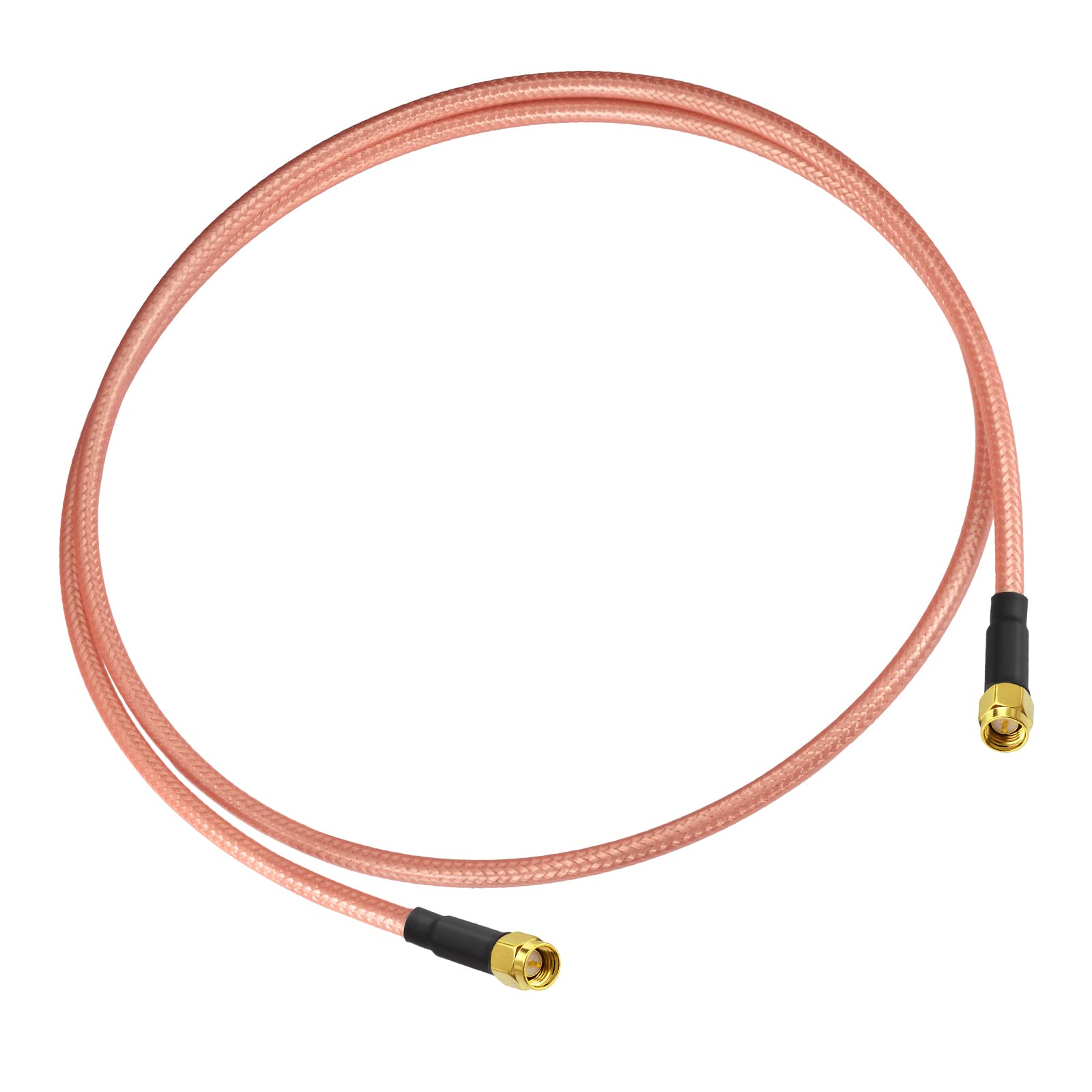 Eightwood Sma Male To Sma Male Cable Rg400 Low Loss Coax 3 Feet For 4G Lte Antenna, Wifi Antenna, Wireless Router, Ham Radio
