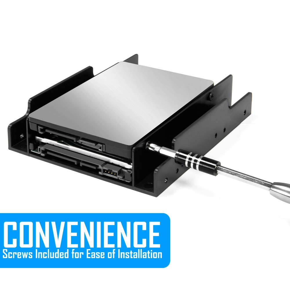 Kingwin Ssd Hard Drive Mounting Kit Internal, Convert Any 2 X 2.5    Solid State Drive/Hdd Into A 3.5 Inch Drive Bay. Mounting S