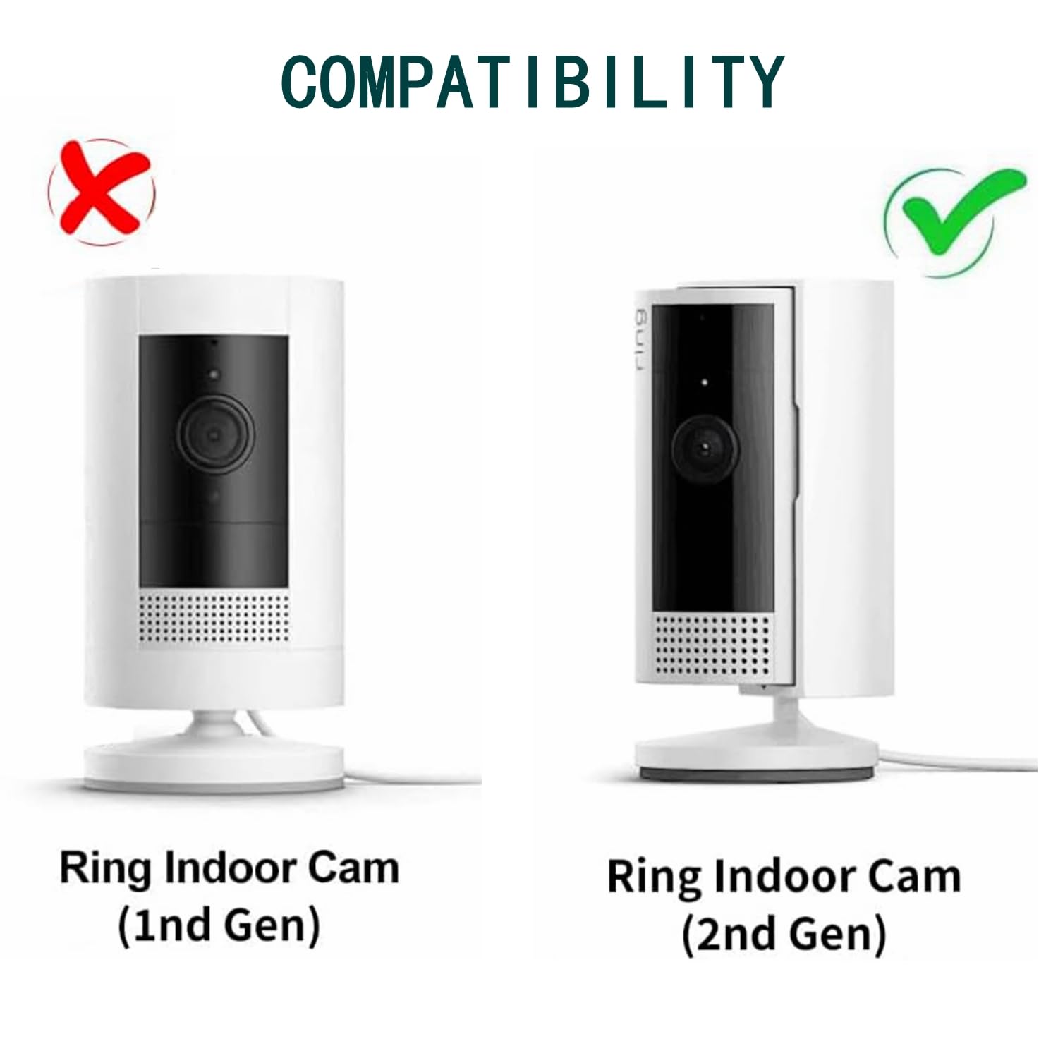 Xsdtech 20 Ft Usb A To Micro Usb Power Cable For Ring Indoor Cam (2Nd Gen) Camera  White